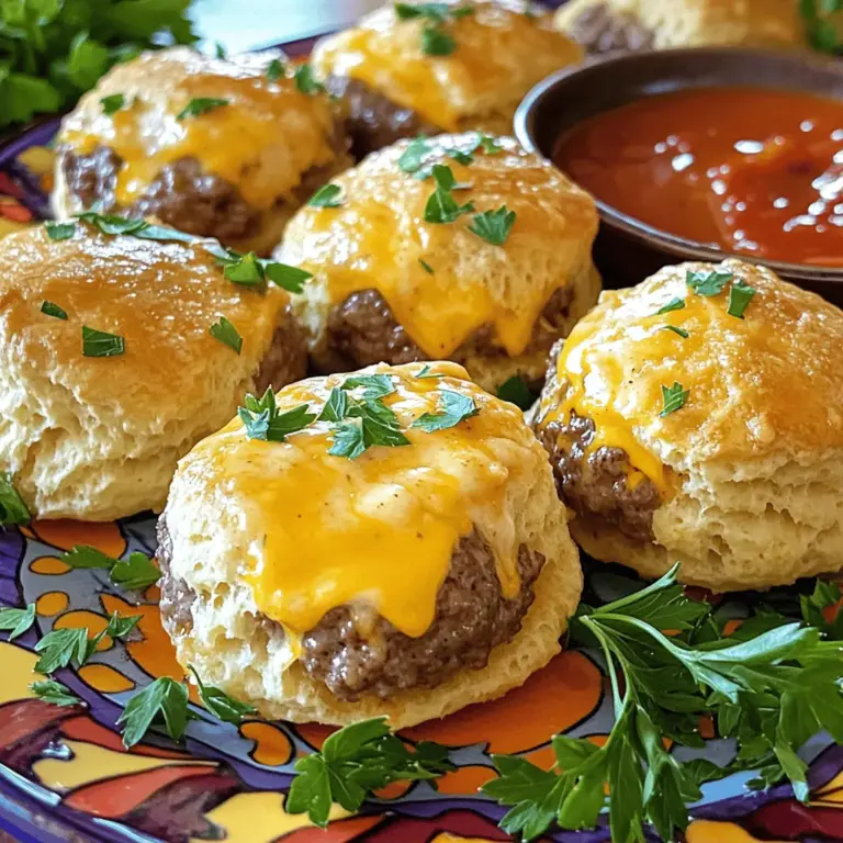 To make Garlic Parmesan Cheeseburger Bombs, you need simple yet tasty ingredients. Here’s what I use: