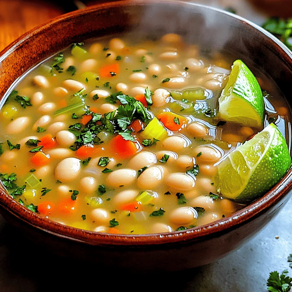 In Cuban white bean soup, the right ingredients make a big difference. The base of this soup is the beans. You can use cannellini or navy beans. They are creamy and hold flavor well. Soak them overnight to make them tender. This step is key for a smooth soup.
