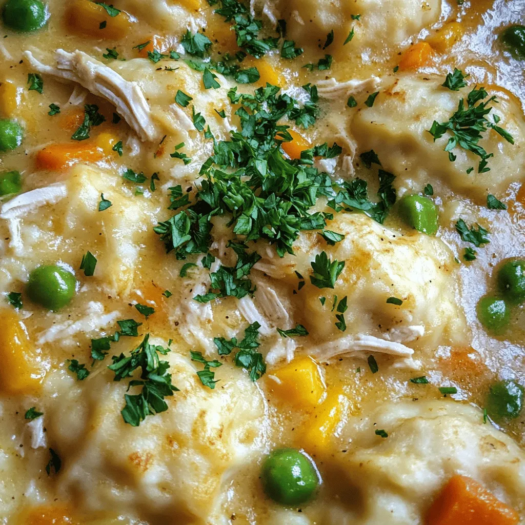 To make chicken and dumplings casserole, you need simple and tasty ingredients. First, gather 2 cups of cooked chicken, shredded into pieces. This adds protein and flavor. Next, grab 1 cup of frozen mixed vegetables like carrots, peas, and corn. They add color and nutrition.