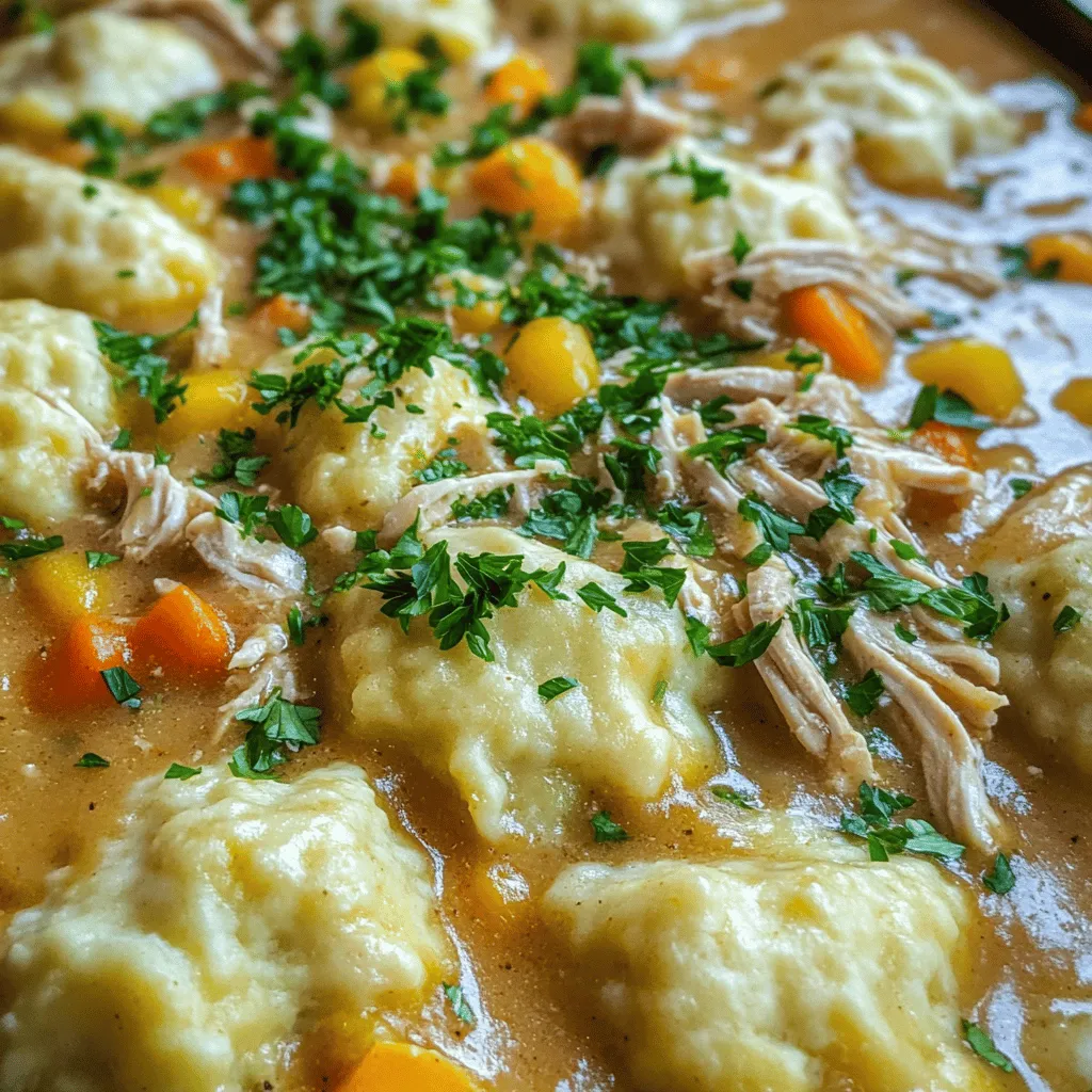 To make chicken and dumplings casserole, you need simple and tasty ingredients. First, gather 2 cups of cooked chicken, shredded into pieces. This adds protein and flavor. Next, grab 1 cup of frozen mixed vegetables like carrots, peas, and corn. They add color and nutrition.