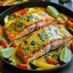 Coconut Curry Salmon with Garlic Butter Easy Delight