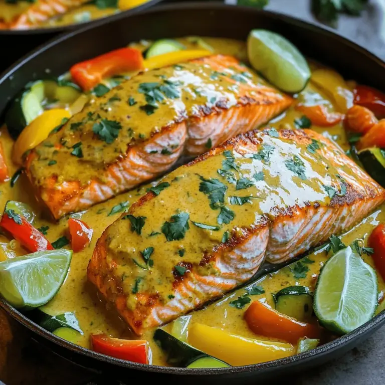 The main ingredients in coconut curry salmon with garlic butter bring bold flavors and a rich texture. You need two salmon fillets, each about six ounces. Fresh salmon gives the best taste and texture.