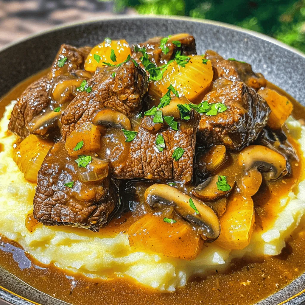 To make beef tips with gravy, you need some key ingredients. First, choose good beef. I recommend using beef sirloin. It has great flavor and tenderness. You will need about 1.5 lbs of beef, cut into 1-inch cubes. This beef tips with gravy recipe shines when you use quality meat.