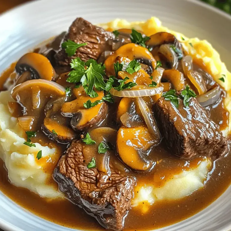 To make beef tips with gravy, you need some key ingredients. First, choose good beef. I recommend using beef sirloin. It has great flavor and tenderness. You will need about 1.5 lbs of beef, cut into 1-inch cubes. This beef tips with gravy recipe shines when you use quality meat.