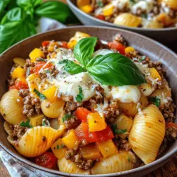 Savory Beef & Shell Pasta Bliss Flavorful Family Dish