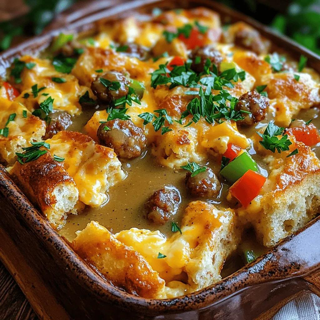 For the fireman's breakfast casserole recipe, you need some key ingredients. First, grab 1 pound of breakfast sausage. This gives the dish a hearty flavor. Next, you will need 8 slices of whole grain bread. Cubing the bread helps it soak up the egg mixture.