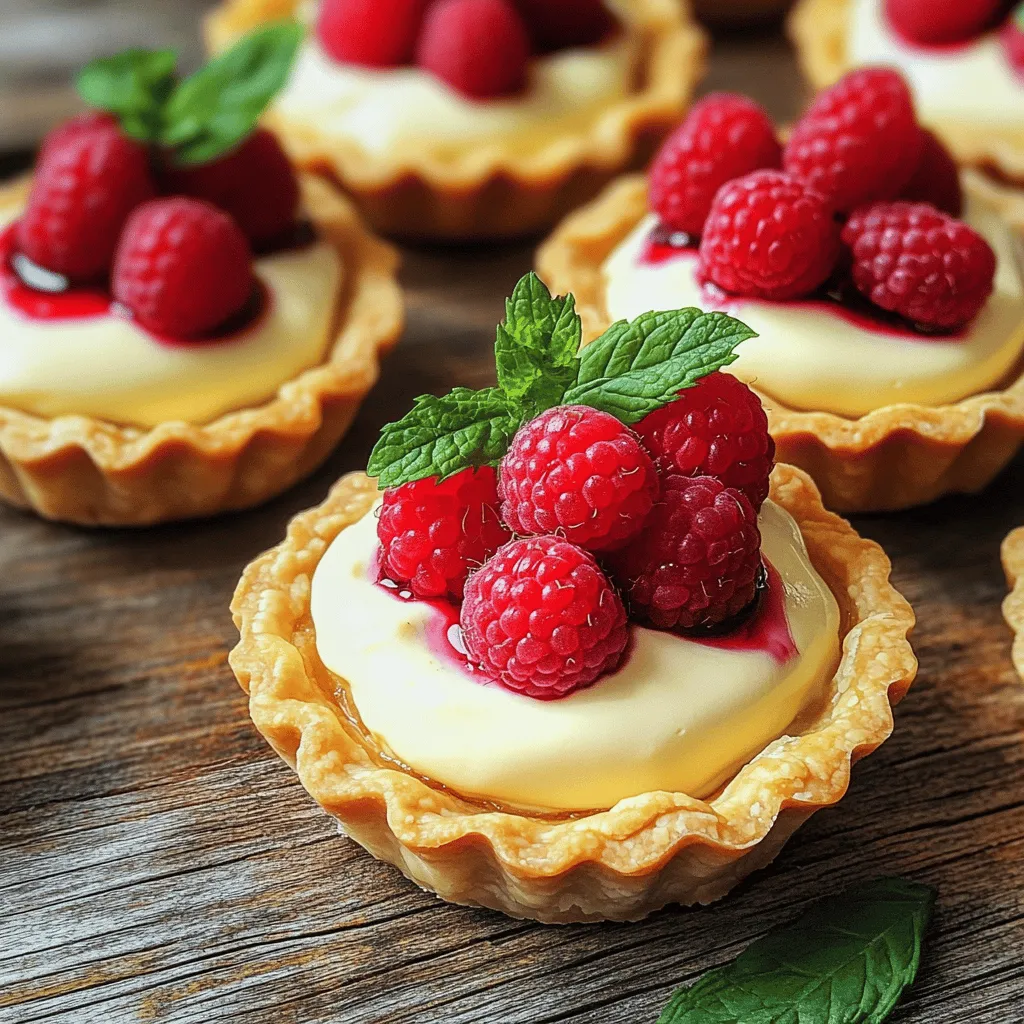 The key ingredients for vanilla cream tarts are simple yet essential. You need a good tart crust, a rich vanilla pastry cream filling, and fresh raspberries for garnish. Let's break these down.