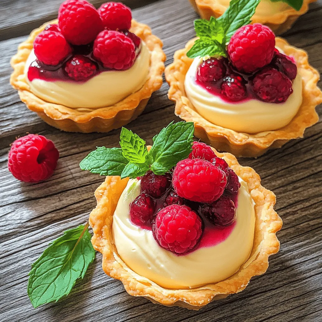 The key ingredients for vanilla cream tarts are simple yet essential. You need a good tart crust, a rich vanilla pastry cream filling, and fresh raspberries for garnish. Let's break these down.