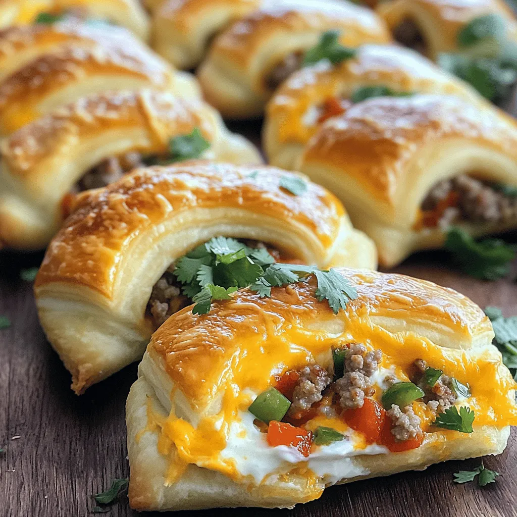 Rotel Sausage & Cream Cheese Crescents are a tasty snack that packs a lot of flavor. This dish uses simple ingredients to create a savory treat. The main parts are crescent roll dough, cream cheese, sausage, and Rotel tomatoes. These crescents are great for parties, game days, or just a fun night at home.