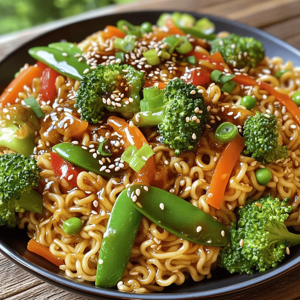 A good ramen noodle stir fry starts with fresh ingredients. You need vibrant vegetables, tasty sauces, and protein.