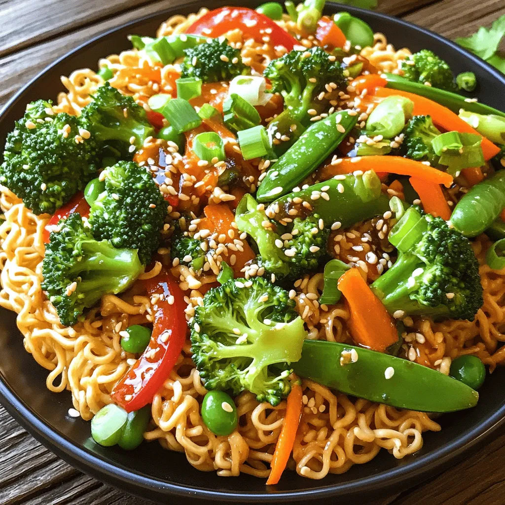 A good ramen noodle stir fry starts with fresh ingredients. You need vibrant vegetables, tasty sauces, and protein.