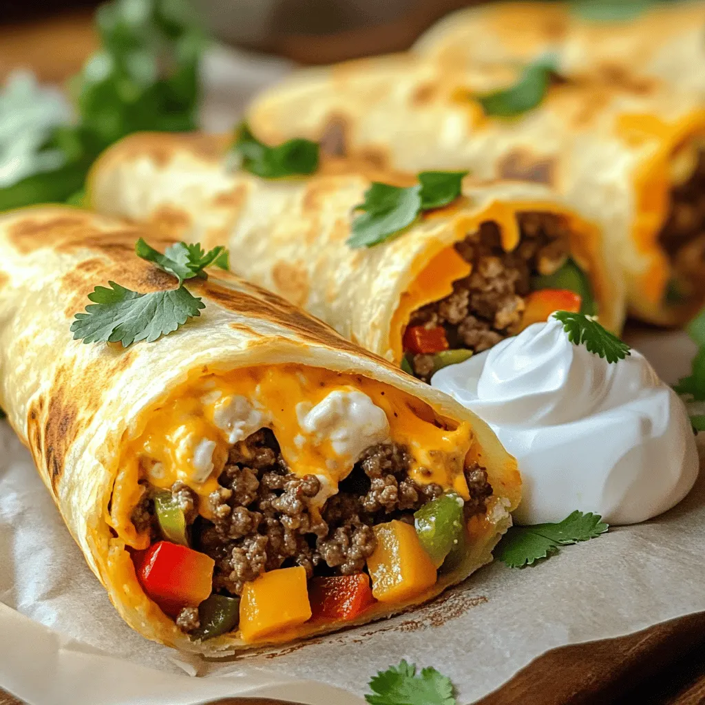 When making cheesy beef wraps, you need simple and fresh ingredients. Here’s what you will need: