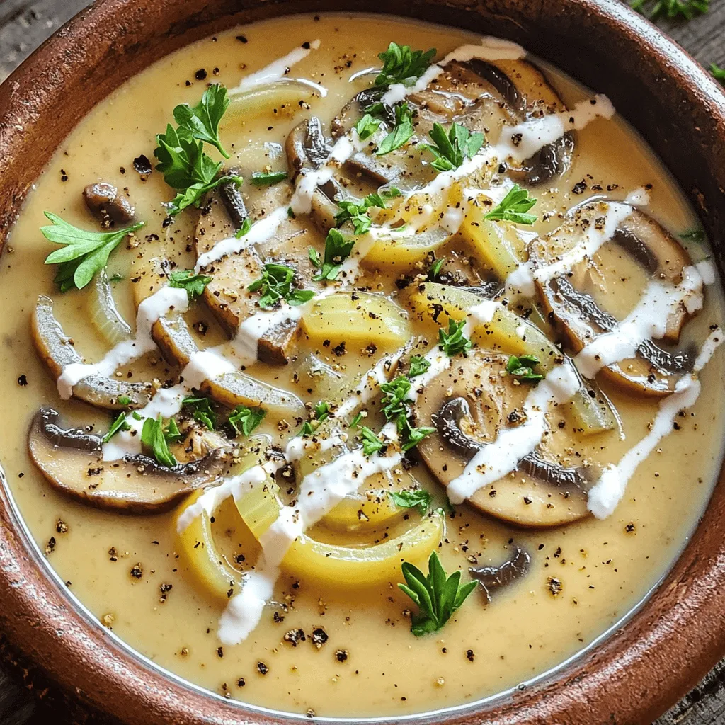 To make a great dairy-free mushroom soup, you need fresh, simple ingredients. The main star is 400g of fresh mushrooms. Button or cremini mushrooms work best. Next, grab 1 medium onion and 2 cloves of garlic. These add a strong flavor base.