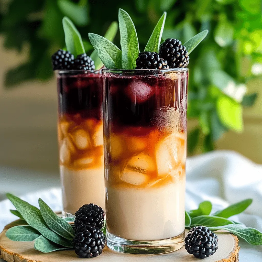 To make a tasty Blackberry Sage Iced Tea Latte, you need simple ingredients. Here’s a list of what you will need for this delightful drink.