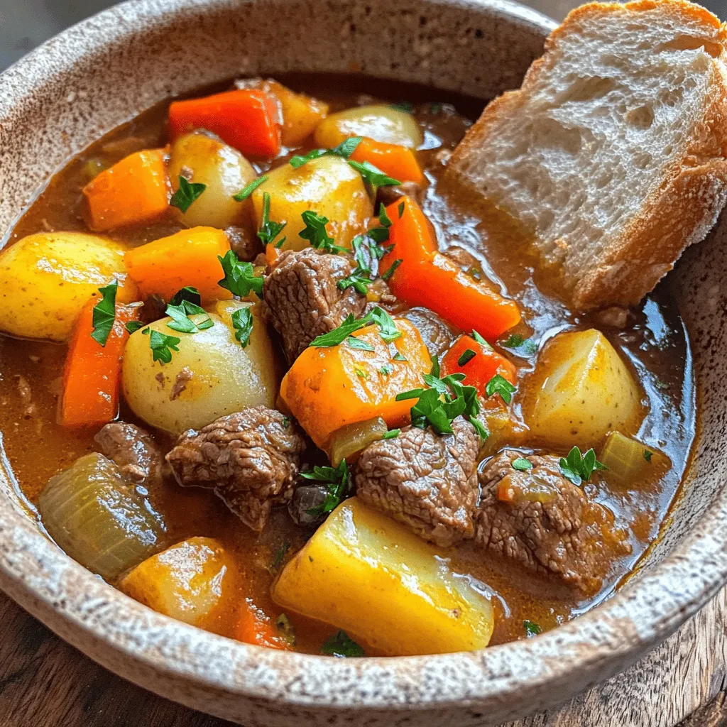 To make a hearty Polish goulash, you need the right ingredients. First, meat is key. I recommend using beef stew meat. It becomes tender and flavorful after cooking. You can also use pork if you prefer. Both meats work well in this dish.