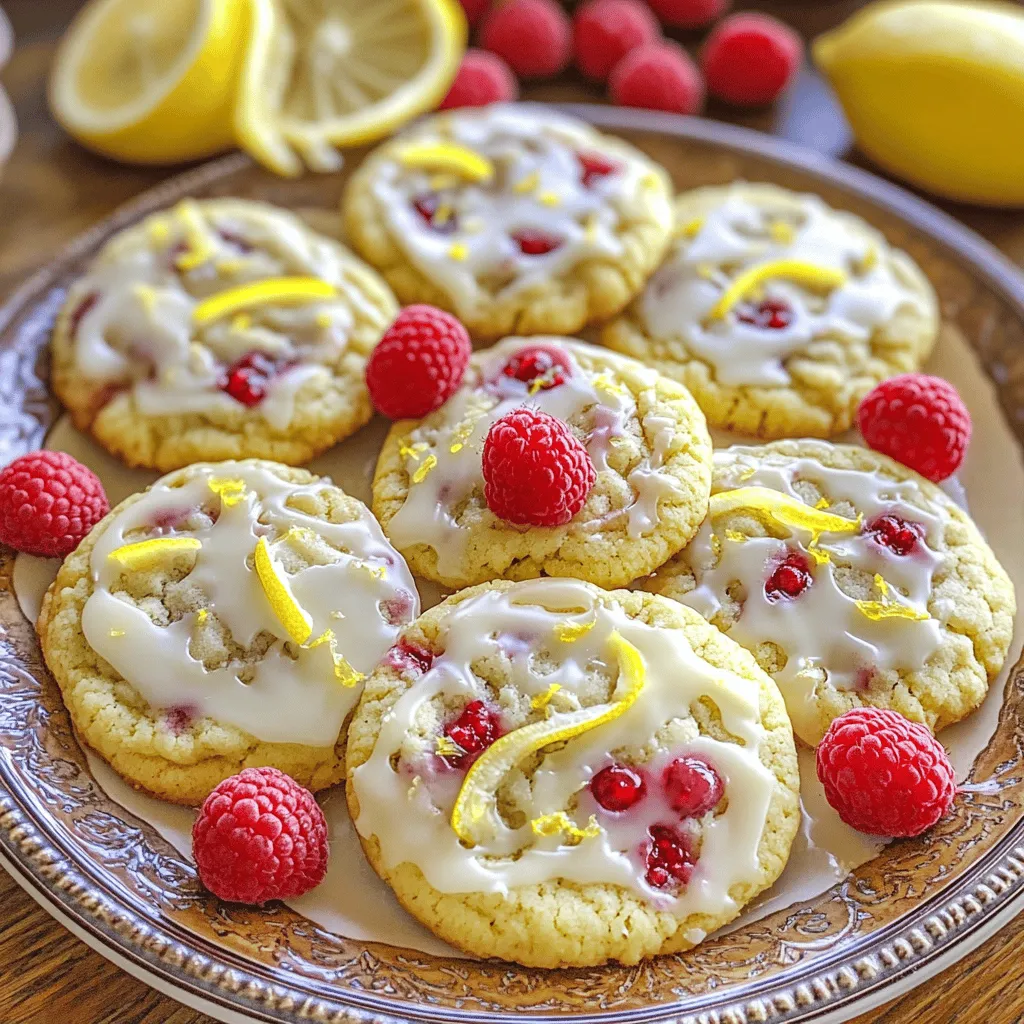 To make lemon raspberry cookies, you need simple and fresh ingredients. The essential lemon raspberry cookie ingredients include: