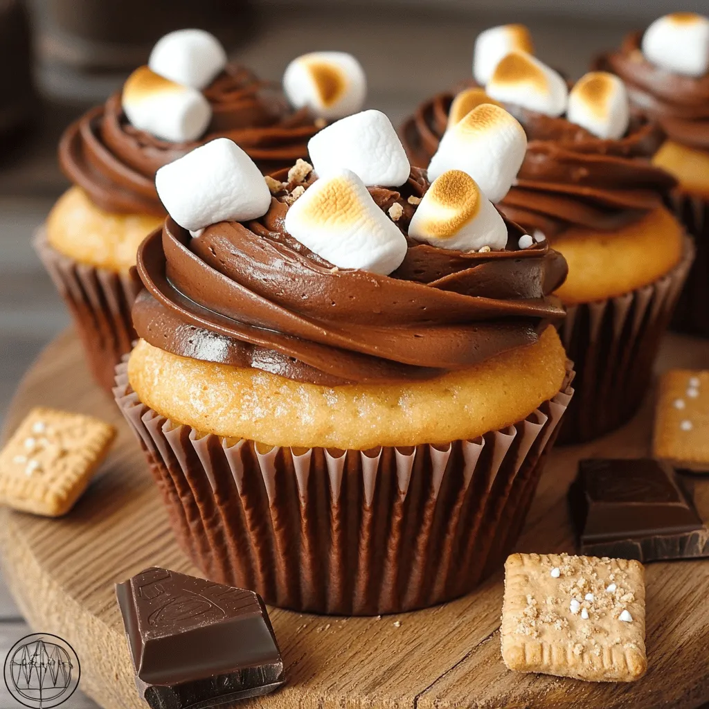 - 1 cup graham cracker crumbs - 1/2 cup unsweetened cocoa powder - 1 cup all-purpose flour - 1 teaspoon baking powder - 1/2 teaspoon baking soda - 1/4 teaspoon salt - 1/2 cup unsalted butter, softened - 1 cup granulated sugar - 2 large eggs - 1 teaspoon vanilla extract - 1 cup buttermilk - 1 cup mini marshmallows - 1/2 cup chocolate chips - 1/4 cup crushed graham crackers (for topping) - 1/2 cup chocolate frosting (store-bought or homemade)