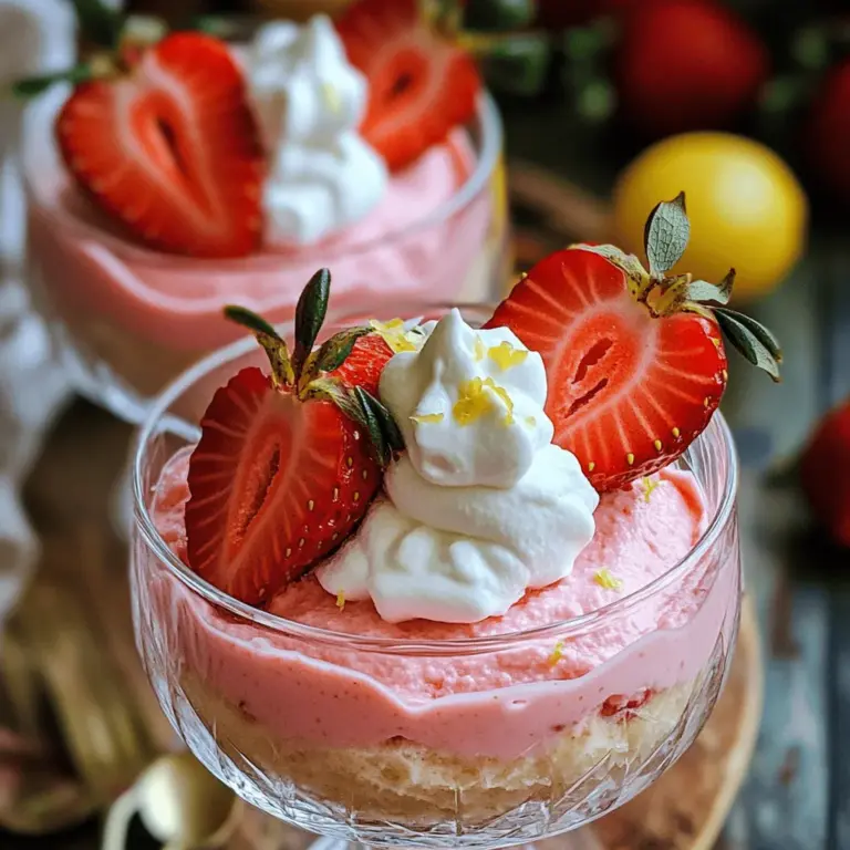 To make a tasty strawberry mousse, you need some key ingredients. Here they are: - 2 cups fresh strawberries, hulled and sliced - 1/4 cup granulated sugar, divided - 1 teaspoon vanilla extract - 1 cup heavy whipping cream - 1/4 teaspoon salt - 1 tablespoon gelatin powder - 2 tablespoons cold water - Zest of 1 lemon (optional, for brightness)