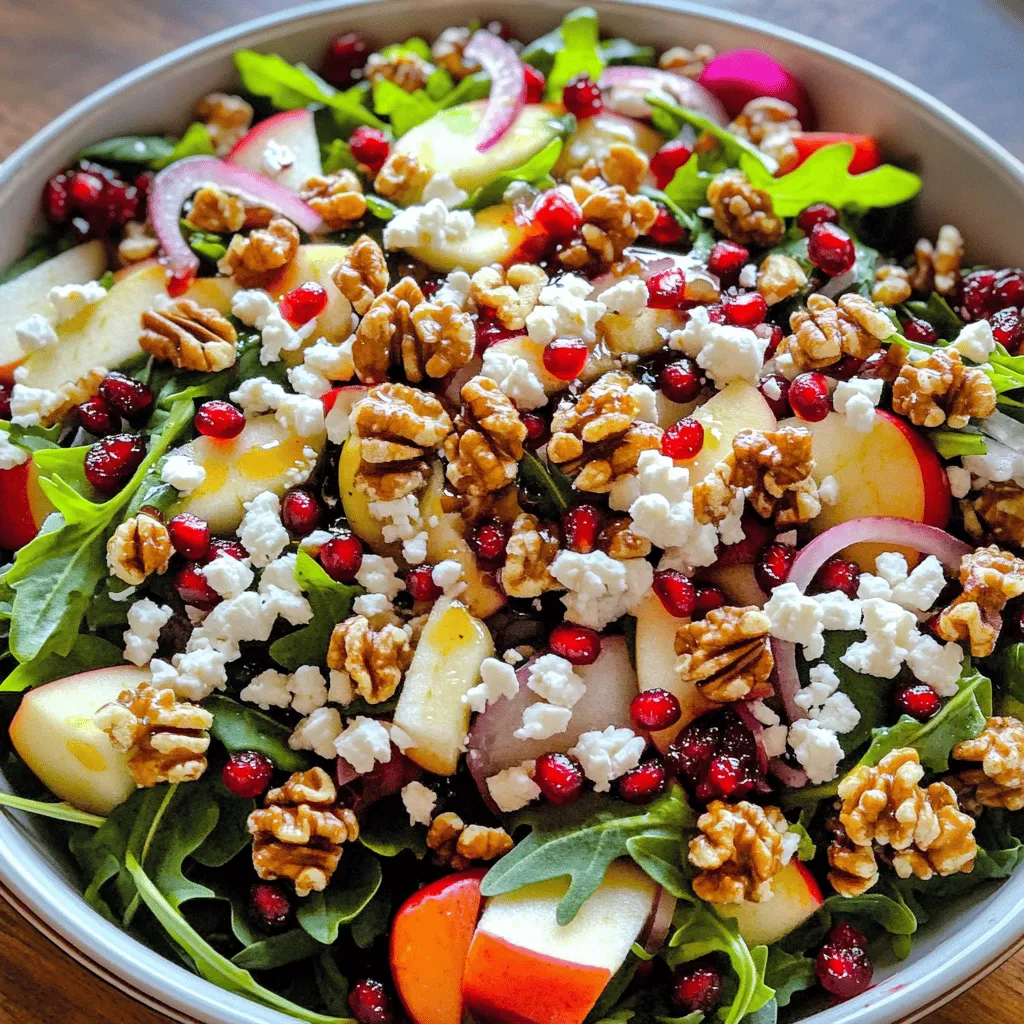 This walnut salad is a true delight. It combines flavors and textures that excite the palate. First, you start by toasting the walnuts. This step brings out their rich, nutty flavor. Use a dry skillet over medium heat. Stir them often for 5 to 7 minutes until they smell amazing and turn golden brown. Let them cool before adding to the salad.