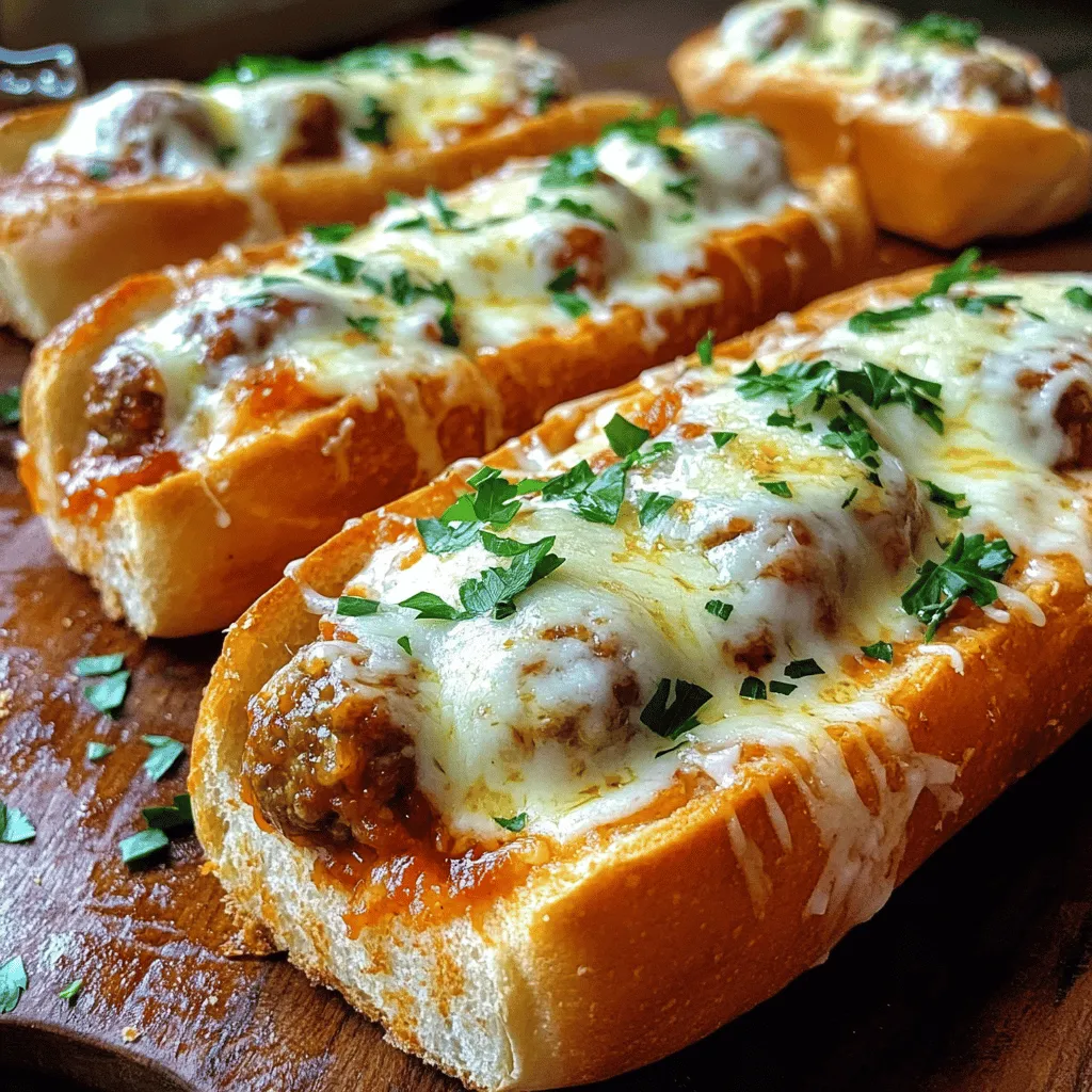To make these tasty subs, you need: - 12 oz ground beef - 1 cup Italian breadcrumbs - 1/2 cup grated Parmesan cheese - 1/4 cup fresh parsley, chopped - 1 large egg - 2 cloves garlic, minced - 1 teaspoon dried oregano - Salt and pepper to taste - 2 cups marinara sauce - 4 sub rolls - 4 tablespoons butter, softened - 1 teaspoon garlic powder - 1/2 teaspoon dried basil - Mozzarella cheese, shredded for topping