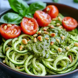 Zucchini Noodles with Pesto Flavorful Healthy Dish