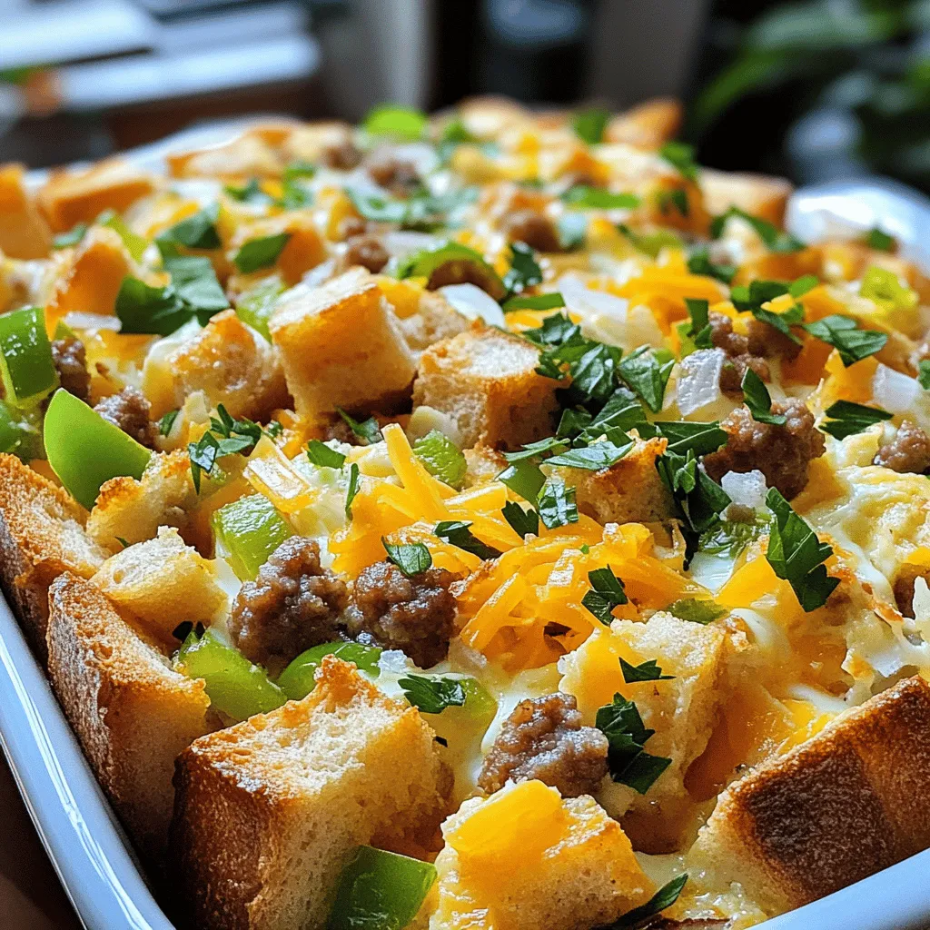 To make a tasty Paula Deen Breakfast Casserole, gather these ingredients: