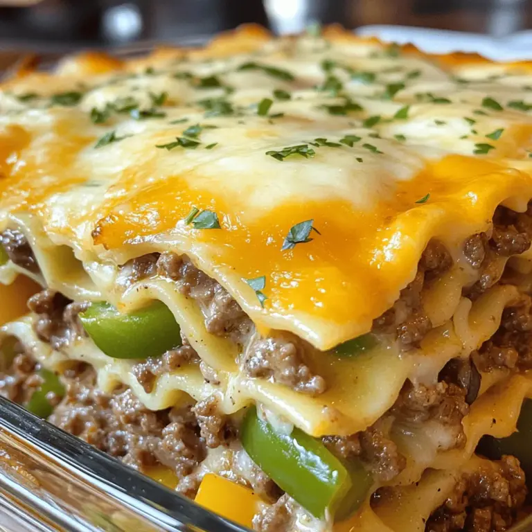 To make a great Philly cheesesteak casserole, gather these simple ingredients:
