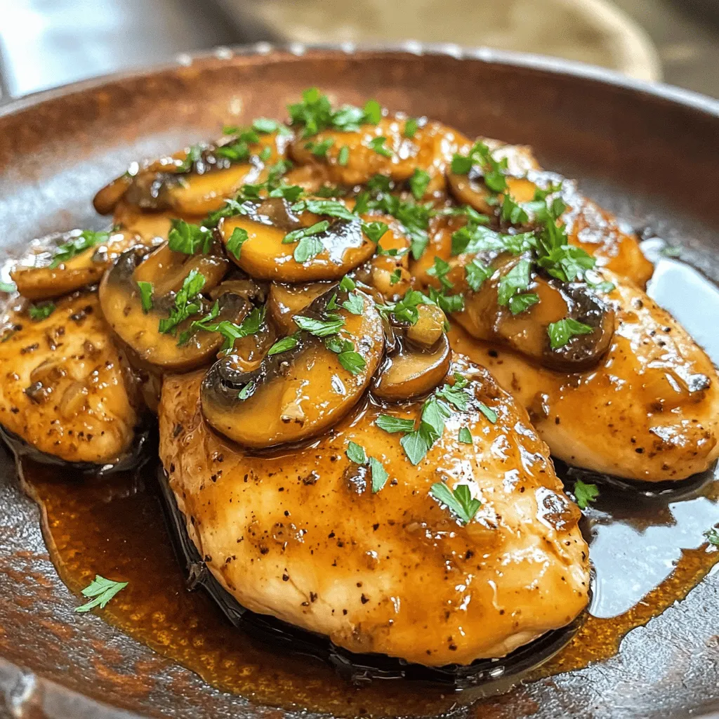 To make Chicken Marsala with mushrooms, gather these fresh ingredients. Each item plays a key role in creating the rich flavors of this dish.