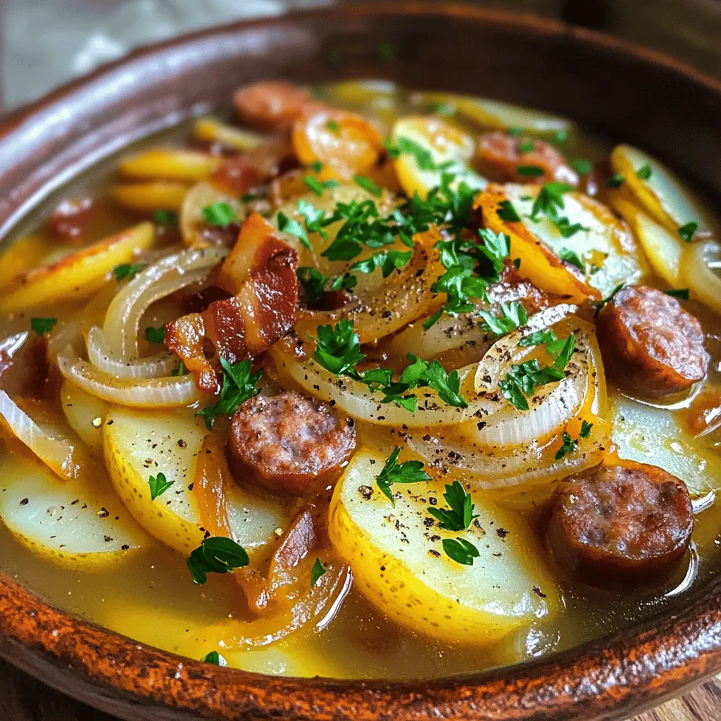 Dublin Coddle is a warm dish full of rich flavors. Here are the key ingredients you'll need: