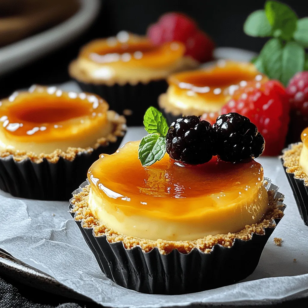 To make Mini Crème Brûlée Cheesecakes, you need simple ingredients. Each item adds a special touch. Here’s what you will need: