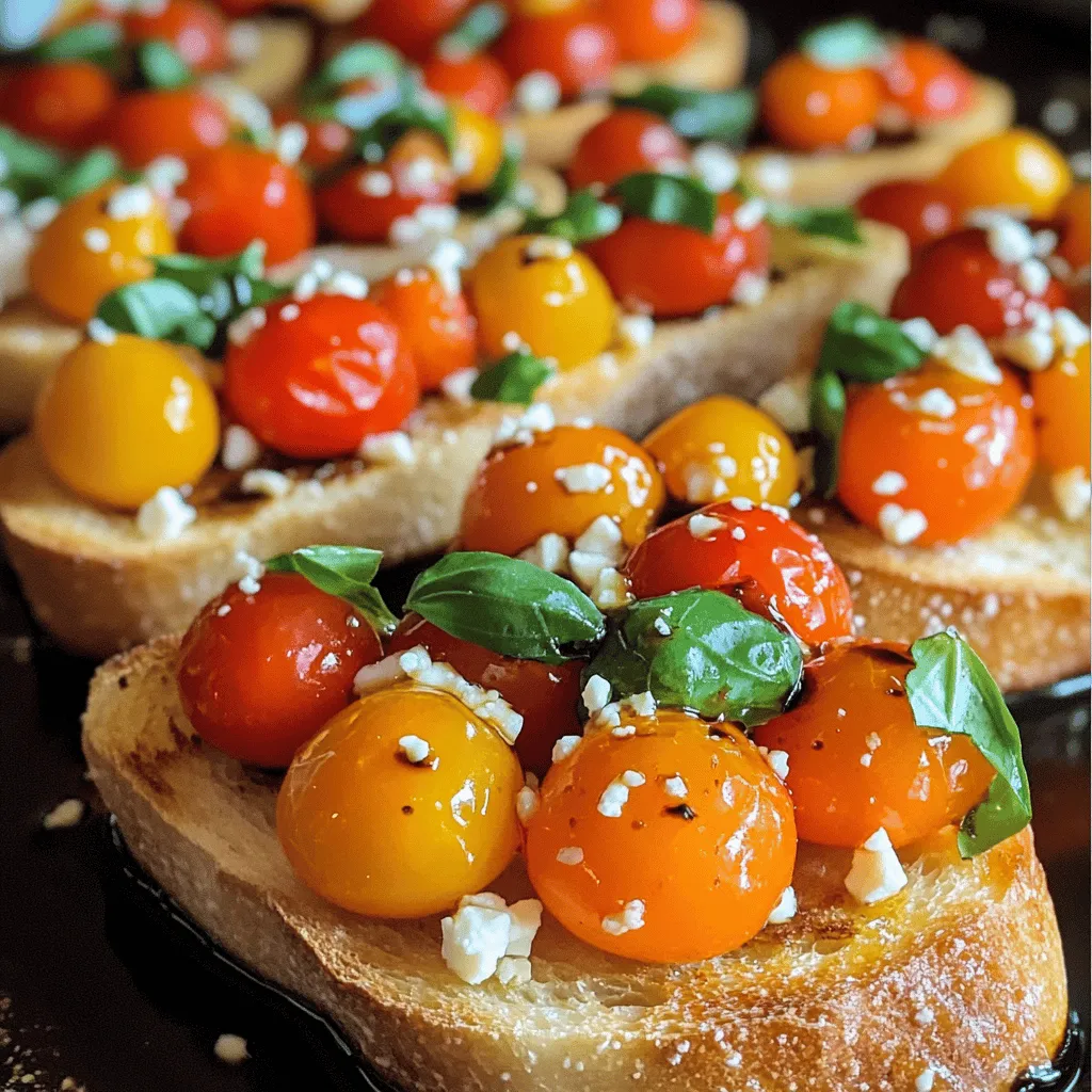Bruschetta com Tomates Cereja is a simple dish packed with flavor. The key ingredients include cherry tomatoes, fresh basil, and garlic. Each ingredient plays a special role in making this dish shine.