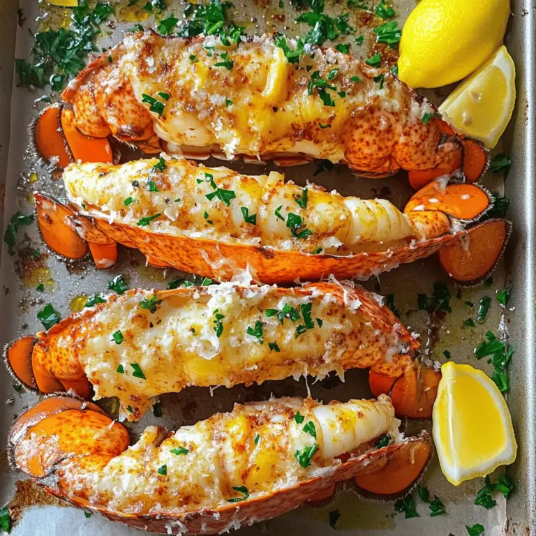 - 4 lobster tails - 1/2 cup unsalted butter - 4 cloves garlic, minced - 1/2 teaspoon smoked paprika - 1/4 teaspoon cayenne pepper - 1 cup heavy cream - 1/4 cup freshly grated Parmesan cheese - Salt and pepper to taste - Fresh parsley, chopped (for garnish) - Lemon wedges (for serving)