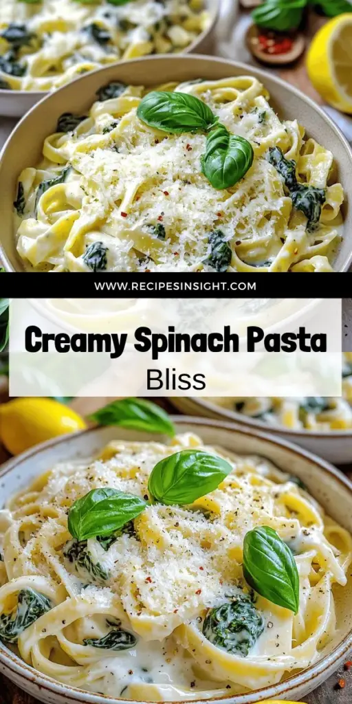 Savor the flavors of this creamy spinach and garlic pasta that’s perfect for any meal! With just a few fresh ingredients and simple steps, you can create a rich and comforting dish that will delight your taste buds. Perfect for weeknight dinners or special occasions, this recipe is both easy and delicious. Click to explore the full recipe and discover how to elevate your pasta game today!
