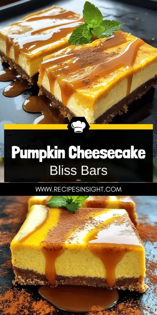 Delight your guests with these irresistible Caramelized Pumpkin Cheesecake Bars! This easy recipe blends creamy pumpkin, rich cream cheese, and a sweet graham cracker crust for the perfect fall treat. Discover the secrets to a luscious caramel drizzle that takes your dessert to the next level. Whether you're hosting a gathering or just treating yourself, click through to explore this delicious recipe and make your taste buds dance!