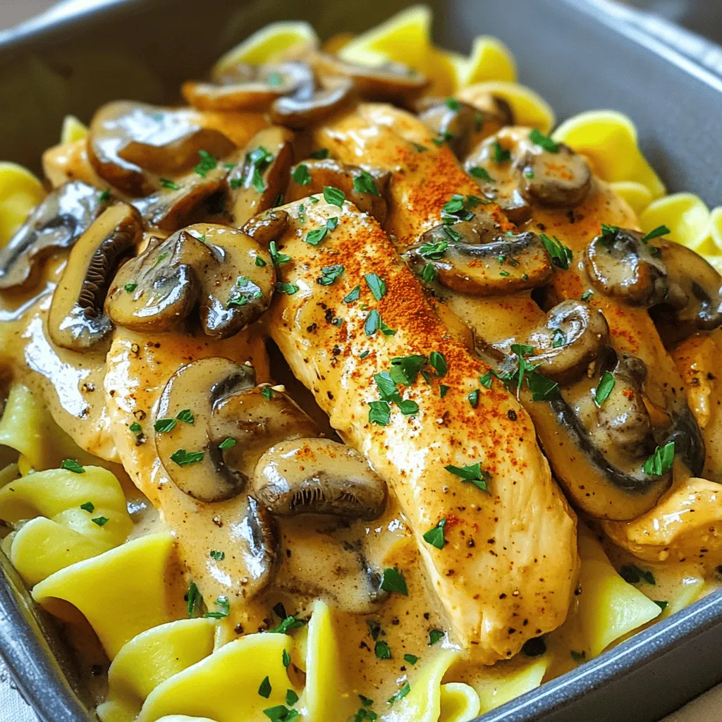 For a great chicken stroganoff, choosing the right chicken is key. I recommend using boneless, skinless chicken breasts. They cook evenly and stay tender. You can cut them into strips for quick cooking.