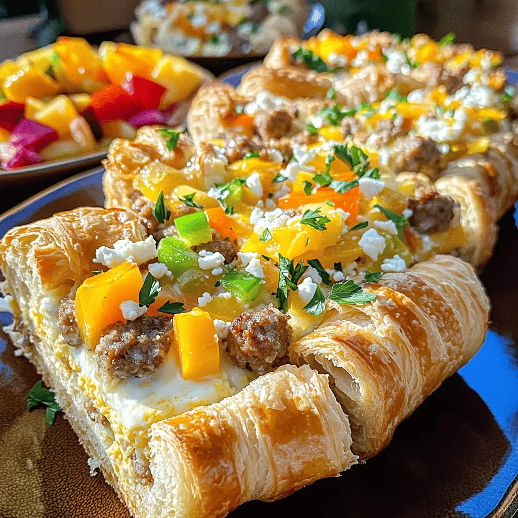 - 6 large croissants, torn into bite-sized pieces - 6 large eggs - 2 cups milk - 1 cup shredded cheddar cheese