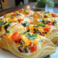 - 1 can (8 oz) refrigerated crescent roll dough - 1 lb ground sausage (mild or spicy, based on preference) - 1 package (8 oz) cream cheese, softened - 1 can (10 oz) Rotel tomatoes with green chilies (drained) - 1 cup shredded cheddar cheese