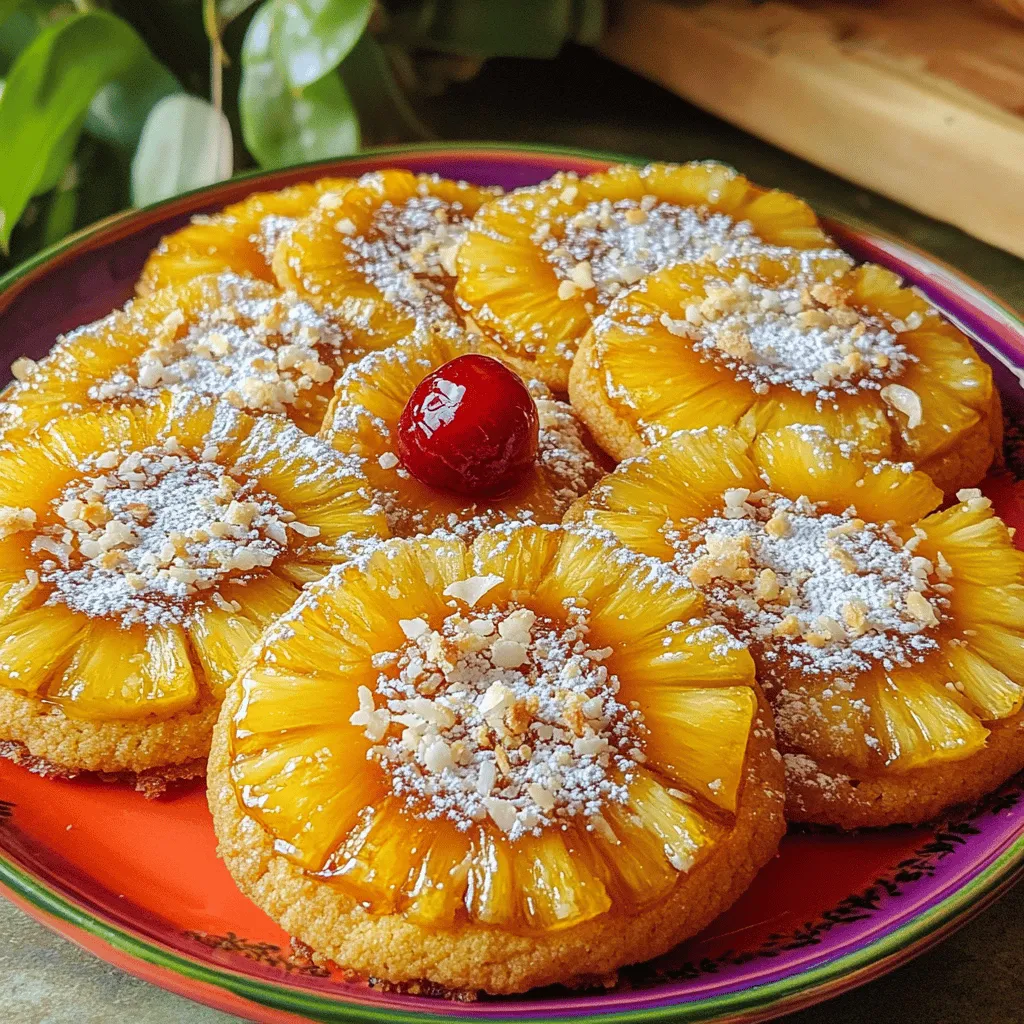 When making Pineapple Upside-Down Cookies, you need a few key ingredients. Each one plays a part in creating a tasty treat. Here’s what you need: