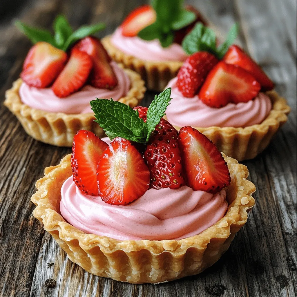 To make delicious Strawberry Mousse Tartlets, you need these simple ingredients:
