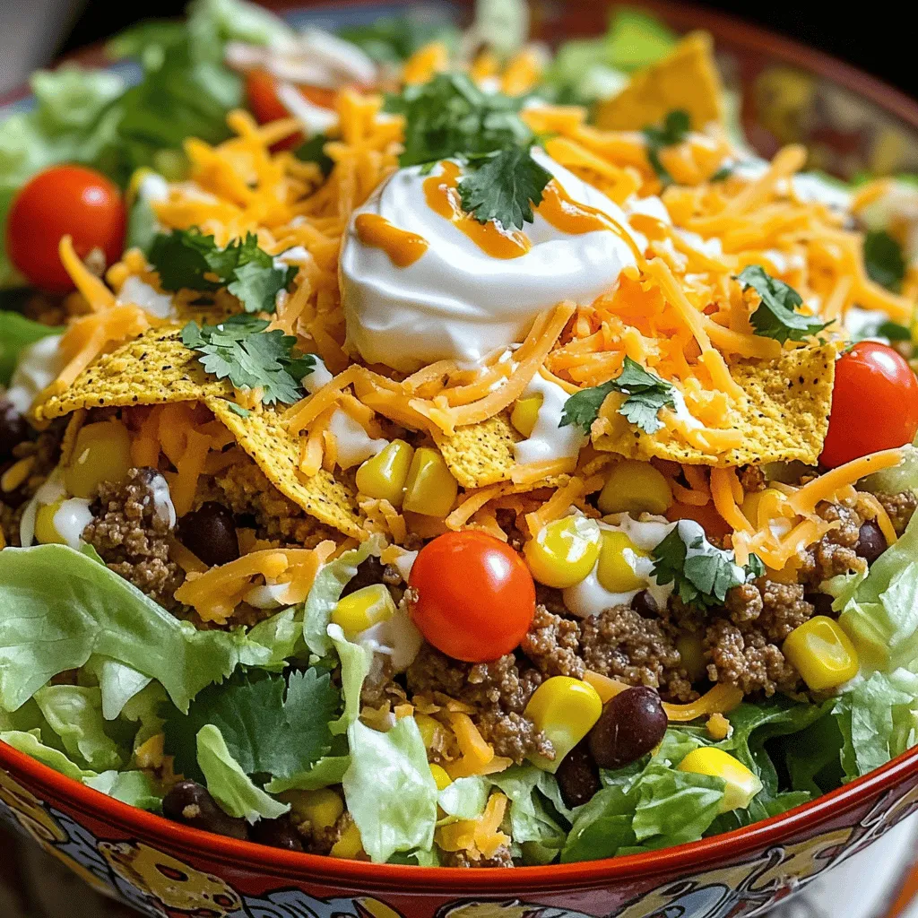 To make the Easy Dorito Taco Salad, gather these tasty ingredients: