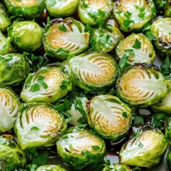 - 1 lb Brussels sprouts, trimmed and halved - 2 tablespoons olive oil - 3 tablespoons balsamic vinegar - 1 tablespoon honey - 2 cloves garlic, minced - Salt and pepper to taste - 1/4 teaspoon red pepper flakes (optional) - 1/4 cup grated Parmesan cheese (optional) - Fresh parsley, chopped (for garnish) - Additional spices such as thyme or rosemary - Other vegetables to roast alongside Brussels sprouts When I make balsamic glazed Brussels sprouts, I love how simple yet tasty the dish becomes. The main ingredients shine through, giving you a sweet and tangy flavor. You start with fresh Brussels sprouts. I always trim and halve them to ensure they roast evenly. Then, I add olive oil for richness and balsamic vinegar for that deep, complex flavor. Honey brings a touch of sweetness that balances the vinegar's tang. Minced garlic adds depth, while salt and pepper round out the taste. If you want a little kick, toss in red pepper flakes. For those who love cheese, grated Parmesan is an amazing addition. Sometimes, I like to add extra spices like thyme or rosemary. These herbs can elevate the dish even more. You can also roast other veggies, like carrots or sweet potatoes, alongside the Brussels sprouts for a colorful and delicious mix. You can find the full recipe in the article, which guides you through the steps to make this tasty treat. First, trim the ends of each Brussels sprout. This helps remove any tough parts. Next, cut each sprout in half. This allows for better cooking and flavor absorption. Now, preheat your oven to 400°F (200°C). A hot oven gives the sprouts a nice roast and crispness. In a large mixing bowl, combine the halved Brussels sprouts with olive oil, balsamic vinegar, honey, and minced garlic. Add salt and pepper to taste. If you like a kick, toss in red pepper flakes. Mix everything well, making sure each sprout gets a nice coating. Spread the coated Brussels sprouts on a baking sheet in a single layer. Avoid overcrowding them to ensure they roast evenly. Place the baking sheet in the oven. Roast for about 25-30 minutes. Halfway through, stir the sprouts to help them cook evenly. You’ll know they are done when they turn golden brown and become tender. If you want, sprinkle grated Parmesan cheese on top when you take them out. The heat will help it melt slightly. Drizzle any remaining balsamic glaze from the baking sheet over the sprouts before serving. Garnish with fresh chopped parsley for a pop of color. For the complete recipe, check out the Full Recipe section. To get the best results, space the Brussels sprouts evenly on the baking sheet. This helps them roast without steaming. If they are too close, they won’t turn crispy. For an even better roast, use the convection setting on your oven. This setting circulates the hot air and cooks the sprouts faster. For extra depth, add spices like garlic powder or herbs such as thyme. These little touches make a big difference. Always choose high-quality balsamic vinegar for the best flavor. A good balsamic adds sweetness and depth to the dish. Brussels sprouts pair well with many proteins. Try them with chicken, pork, or steak for a complete meal. They also shine as a side dish for holiday meals. If you want to add variety, serve them with quinoa or a fresh salad. For the full recipe, check the recipe section above. {{image_2}} You can easily make this dish vegan. Simply swap honey for maple syrup or agave. Both options add sweetness without animal products. This change ensures everyone can enjoy the Brussels sprouts without losing flavor. To switch up the taste, try using different vinegars or sauces. Apple cider vinegar or red wine vinegar can add unique flavors. You can also add citrus zest, like lemon or orange. This zest brings a fresh brightness that pairs well with the sweet balsamic glaze. You can cook Brussels sprouts in a few ways. Stovetop sautéing is quick and gives a nice char. Just heat oil in a pan and cook sprouts until tender. Oven roasting adds a deep flavor and crispy texture, as shown in the Full Recipe. If you're short on time, try using an air fryer. It cooks faster and still gives you that crispy finish. Just toss the sprouts with oil and seasonings, then air fry until golden. Each method offers a different taste experience, so feel free to experiment! To keep your Balsamic Glazed Brussels Sprouts fresh, use airtight containers. Glass containers work best. They seal tightly and help maintain flavor. If you have plastic containers, make sure they close properly. Store the sprouts in the fridge. They can stay fresh for 3 to 4 days. When it’s time to enjoy your leftovers, reheating is key. The best way is to use the oven. Preheat it to 350°F (175°C). Spread the sprouts on a baking sheet. Heat them for about 10 to 15 minutes. This keeps them crispy on the outside and warm inside. You can also use the microwave. Heat in short bursts of 30 seconds, stirring in between. However, the oven method keeps the texture better. If you want to freeze Brussels sprouts, first cool them completely. Place them in a single layer on a baking sheet. Freeze for 1 to 2 hours until solid. Then, transfer the sprouts to a freezer bag. Make sure to remove as much air as you can. They’ll stay good for up to 3 months. When you are ready to eat, thaw them in the fridge overnight. You can roast them straight from frozen, but add a few extra minutes to the cooking time. You can tell Brussels sprouts are done when they turn golden brown. They should be tender with a nice crisp outside. Make sure to stir them halfway through roasting. This helps them cook evenly and get that perfect texture. Yes, you can prepare these Brussels sprouts ahead of time. Simply roast them as directed. Let them cool and then store in an airtight container in the fridge. When you're ready to eat, just reheat them in the oven for a few minutes. This keeps them tasty and fresh. If you don't have balsamic vinegar, try red wine vinegar or apple cider vinegar. These options add a nice tangy flavor. You can also mix in a bit of honey to mimic the sweetness of balsamic. Yes, this recipe is gluten-free. All the ingredients listed, like olive oil and balsamic vinegar, do not contain gluten. Always check labels if you're unsure about any ingredient. Absolutely! Adding bacon or chicken can enhance the flavor of your Brussels sprouts. Cook the meat first, then toss it in with the sprouts before serving. This adds a savory touch that pairs well with the balsamic glaze. For the full recipe, check the steps above! This blog post covered the key ingredients, steps, and tips for perfect roasted Brussels sprouts. I discussed how to enhance the flavor and variations, ensuring there's something for everyone. Always feel free to experiment with different ingredients or methods. Whether you are vegan or just want a quick side dish, Brussels sprouts are versatile and delicious. Enjoy your cooking journey and make this recipe your own!