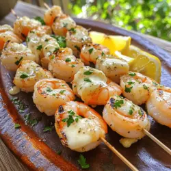 Garlic Butter Shrimp Skewers Fresh and Savory Delight