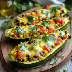 Vegetarian Stuffed Zucchini Boats Healthy and Tasty Dish