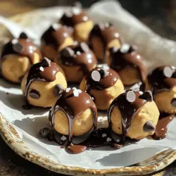 Here’s what you need to make chocolate chip cookie dough bites: - 1 cup all-purpose flour - 1/2 teaspoon baking soda - 1/4 teaspoon salt - 1/2 cup unsalted butter, softened - 1/2 cup brown sugar, packed - 1/4 cup granulated sugar - 1 teaspoon vanilla extract - 1/4 cup milk - 1 cup chocolate chips - 1/2 cup mini chocolate chips (for extra texture) - Sea salt flakes (for topping, optional) These ingredients come together to create a treat that is rich and satisfying. The butter brings a creamy texture, while the sugars add sweetness. The chocolate chips provide that classic flavor we love. If you want that extra crunch, add in mini chocolate chips. They give the bites a fun texture. When you mix these ingredients, you will create a dough that’s truly irresistible. Make sure to use good quality chocolate chips. They make a big difference in taste. Each bite is a small piece of heaven. For the full recipe, check out the detailed instructions on how to whip these up. - Preheat the oven to 350°F (175°C). This helps prepare for any baking. - Combine dry ingredients in a bowl. Mix 1 cup flour, 1/2 teaspoon baking soda, and 1/4 teaspoon salt. - Cream butter and sugars until light and fluffy. Use 1/2 cup unsalted butter, 1/2 cup brown sugar, and 1/4 cup granulated sugar. - Add vanilla and milk to the butter mixture. Use 1 teaspoon vanilla extract and 1/4 cup milk. - Incorporate the dry mixture gradually. Stir slowly for the best texture. - Fold in regular and mini chocolate chips. Use 1 cup chocolate chips and 1/2 cup mini chocolate chips for extra fun. - Chill the dough for at least 30 minutes. This makes it easier to handle. - Scoop and roll the dough into bite-sized balls. Use a tablespoon for uniform sizes. - Optional: Topping with sea salt flakes. A little salt adds a great flavor twist. Check out the Full Recipe for detailed steps and tips! Chilling the dough is key for great cookie dough bites. It firms up the dough, making it easier to handle. This step also helps the flavors blend well. I recommend chilling the dough for at least 30 minutes. If you have extra time, chill for an hour. The longer chill gives even better results. You can boost the flavor by adding nuts. Chopped walnuts or pecans work well. If you want a fun twist, try mixing in butterscotch chips or peanut butter chips. They add a nice depth to your bites. For chocolate, use dark, milk, or white chocolate. Each type brings its own sweetness and richness. Presentation matters when serving your cookie dough bites. Arrange them on a pretty platter lined with parchment paper. Drizzling melted chocolate on top adds a touch of elegance. These bites pair perfectly with a cold glass of milk or a warm cup of coffee. They are a delightful treat for any gathering or cozy night in. {{image_2}} You can easily change the flavors of your chocolate chip cookie dough bites. Here are two tasty options: - Peanut butter chocolate chip cookie dough bites: Add half a cup of creamy peanut butter to the dough. This gives a rich, nutty flavor that pairs well with chocolate. You can even mix in chopped peanuts for extra crunch. - Oatmeal chocolate chip versions: Swap out some all-purpose flour for rolled oats. This creates a chewy texture and adds a wholesome feel. You can also add a pinch of cinnamon for warmth. If you follow a special diet, don't worry! You can still enjoy these bites. - Gluten-free alternatives: Use a gluten-free flour blend instead of all-purpose flour. Make sure it has xanthan gum for the right texture. This way, you can make yummy bites without gluten. - Vegan substitutions: Replace the butter with coconut oil or vegan butter. Use almond or oat milk instead of regular milk. Choose dairy-free chocolate chips, so everyone can enjoy these treats. The size of your cookie dough bites can change their taste and texture. - Differences in texture and taste: Mini bites are chewy and easier to pop in your mouth. Larger bites give a more doughy feel and a richer flavor in each bite. - Cooking times for larger or smaller sizes: If you make mini bites, chill them for about 30 minutes. For larger bites, you may need to chill them longer, around 45 minutes, to ensure they hold their shape. Adjusting the size makes a fun twist on this classic treat. To store cookie dough bites effectively, place them in an airtight container. This keeps them fresh and tasty. You can also use a sealed plastic bag. Just make sure to remove as much air as possible. I recommend keeping them in the fridge for up to one week. This way, you can enjoy them whenever you want! Freezing cookie dough bites is simple and smart. Start by placing them on a baking sheet in a single layer. Freeze them for about an hour until firm. After that, transfer the bites to a freezer-safe bag. Squeeze out the air and seal tightly. For the best taste and texture, eat them within three months. When you want to enjoy them, take them out and let them thaw in the fridge for a few hours. You can also thaw them at room temperature for about 30 minutes. Watch for signs of spoilage. If the cookie dough bites smell off or look dry, it's time to toss them. Proper storage helps maintain flavor and texture. To keep them fresh longer, avoid mixing in wet ingredients until you are ready to serve. This keeps your bites tasting great! Yes, you can eat cookie dough bites raw. However, raw flour may contain harmful bacteria. To reduce the risk, you can heat-treat the flour. Spread it on a baking sheet and bake at 350°F (175°C) for 5 minutes. Let it cool before mixing it into the dough. This step makes it safer to enjoy your treats. Chocolate chip cookie dough bites can last up to one week in the fridge. Store them in an airtight container to keep them fresh. If you want to keep them longer, you can freeze them. They last up to three months in the freezer. Just remember to let them thaw in the fridge before eating. Leftover cookie dough can be used in many ways. You can bake it into actual cookies. Just scoop it onto a baking sheet and bake until golden. You can also mix it into ice cream for a fun twist. Try making cookie dough milkshakes by blending it with milk and ice cream. You can buy pre-made cookie dough bites at grocery stores. Look for brands like Edoughble or Doughp in the freezer aisle. Many stores also have their own versions. Check local bakeries or specialty shops for unique flavors. To make cookie dough bites healthier, you can reduce the sugar and fat. Use less butter and try applesauce as a substitute. You can also swap half of the flour for whole wheat flour. Adding oats can boost nutrition, too. Try to use dark chocolate chips for added health benefits. This recipe for chocolate chip cookie dough bites is both fun and easy. You learned how to prepare the dough, chill it, and make different variations. Using the right ingredients and methods ensures tasty bites every time. Store them well to keep flavors fresh. Whether you enjoy them as is or mix in extras, you can create treats to share. With these tips, you can bake with confidence. Enjoy your sweet creations!