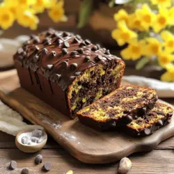 - 1 cup grated zucchini (about 1 medium zucchini) - 1 cup all-purpose flour - 1/2 cup whole wheat flour - 1 teaspoon baking soda - 1/2 teaspoon baking powder - 1/2 teaspoon salt - 1 teaspoon ground cinnamon - 1/4 teaspoon nutmeg - 1/2 cup brown sugar, packed - 1/4 cup granulated sugar - 1/2 cup vegetable oil - 2 large eggs - 1 teaspoon vanilla extract - 1 cup semi-sweet chocolate chips - 1/2 cup chopped nuts (walnuts or pecans, optional) Using the right ingredients makes all the difference. When I grate my zucchini, I find that one medium-sized zucchini is just perfect. It adds moisture and keeps the bread soft. I mix both all-purpose and whole wheat flour for a nice flavor and texture. Baking soda and baking powder help the bread rise. These two are key for a fluffy loaf. The salt balances the sweetness from the sugars. I love adding cinnamon and nutmeg; they bring warmth to every bite. Brown sugar gives a rich flavor, while granulated sugar adds a light crunch. Vegetable oil keeps the bread moist, and eggs help bind everything together. Vanilla extract adds a lovely aroma. The chocolate chips are my favorite part. They melt just right and create gooey pockets of chocolate. If you want a little crunch, add nuts. They give a nice contrast to the soft bread. This recipe is simple and uses common ingredients. You can find the full recipe above to get started. Start by grating one medium zucchini. Use a box grater or food processor. Place the grated zucchini in a bowl. Add a pinch of salt and mix. Let it sit for ten minutes. This step helps remove extra moisture. After ten minutes, take a clean kitchen towel. Squeeze the zucchini to remove more liquid. This keeps your bread from becoming too soggy. In a medium bowl, whisk together the dry ingredients. Combine one cup of all-purpose flour, half a cup of whole wheat flour, one teaspoon of baking soda, half a teaspoon of baking powder, and half a teaspoon of salt. Then, add one teaspoon of ground cinnamon and a quarter teaspoon of nutmeg. Mixing these ensures even flavor and texture in your bread. Set this bowl aside for now. In a large bowl, mix your sugars and oil. Add half a cup of brown sugar and a quarter cup of granulated sugar. Pour in half a cup of vegetable oil. Use a whisk to blend these together until smooth. Next, add two large eggs, one at a time. Make sure to beat the eggs well into the mixture. Finally, stir in one teaspoon of vanilla extract. This step builds a rich base for our bread. Gradually add the dry mixture into the wet ingredients. Use a spatula to fold them together gently. Be careful; overmixing can make your bread tough. Once combined, add in the squeezed zucchini and one cup of semi-sweet chocolate chips. If you like nuts, fold in half a cup of chopped walnuts or pecans. This adds a nice crunch. Pour the batter into a greased 9x5-inch loaf pan. Smooth the top with a spatula. Preheat your oven to 350°F (175°C). Bake for 55 to 65 minutes. To check if it's done, insert a toothpick into the center. If it comes out clean, your bread is ready. If the top browns too fast, cover it loosely with foil for the last 15 minutes. After baking, let it cool in the pan for ten minutes. Then, transfer to a wire rack to cool completely. Enjoy your delicious treat! To get the best texture, use fresh zucchini. Grate it finely and squeeze out the moisture. This step helps keep the bread light. Mix the wet and dry ingredients gently. Overmixing can make your bread tough. Aim for a smooth batter with small lumps. Ovens vary, so check your bread early. Start checking at 50 minutes. Insert a toothpick in the center. If it comes out clean, your bread is done. If the top browns too fast, cover it with foil. This keeps it from burning while the inside cooks. Slice the bread when it's cool. Serve it on a wooden board for a nice look. For an extra treat, drizzle melted chocolate on top. You can also dust it with powdered sugar. This adds a sweet touch that everyone loves. Enjoy it plain or with butter! {{image_2}} To make this chocolate chip zucchini bread gluten-free, swap all-purpose flour with a gluten-free blend. Look for blends that contain xanthan gum for better texture. You can also use almond flour or coconut flour. If you choose coconut flour, reduce the amount to about 1/3 cup. Adding an extra egg helps bind the ingredients. For a vegan version, replace eggs with flax eggs. Mix 1 tablespoon of ground flaxseed with 2.5 tablespoons of water. Let it sit for 5 minutes until it thickens. Use plant-based oil instead of vegetable oil. You can also use maple syrup for a natural sweetener. It will add a nice flavor too! Want to spice things up? Add 1/2 teaspoon of vanilla bean paste for a richer flavor. You can also throw in a tablespoon of orange zest for a bright twist. If you love nuts, walnuts or pecans pair perfectly with chocolate. Mix in a cup of dried fruit for a sweet chewiness. Each variation makes this bread unique and fun! You can store chocolate chip zucchini bread at room temperature. Place it in an airtight container. This keeps it fresh for about three days. If you notice it getting dry, it might be time to eat it up! If you want to keep it longer, consider refrigerating the bread. Wrap it tightly in plastic wrap or foil. The cold air keeps it fresh for up to a week. Just remember to let it sit at room temp for a bit before slicing. Freezing is a great way to preserve your chocolate chip zucchini bread. Slice it first for easy access later. Wrap each slice in plastic wrap, then place them in a freezer bag. It can last up to three months in the freezer. When you're ready to enjoy, just thaw it in the fridge overnight or pop it in the microwave for a quick warm-up. To keep your chocolate chip zucchini bread moist, use fresh zucchini. Squeeze out the extra water, but don't dry it completely. Adding a little more oil can help keep the bread soft too. You can also wrap the bread in plastic wrap once it cools. This traps moisture and keeps it fresh longer. Yes, you can use different types of flour! Almond flour or oat flour work well. Just remember that using gluten-free flour may change the texture. You might need to add a binding agent like flaxseed or a little more liquid. If your batter is too thick, add a tablespoon of milk or water at a time. Mix it in gently. Be careful not to add too much liquid, as it can make the bread dense. The batter should be thick but still pourable. To check if the bread is done, insert a toothpick into the center. If it comes out clean or with a few crumbs, it’s ready. If it has wet batter, bake for a few more minutes. Keep an eye on the top; if it gets too dark, cover it with foil. Absolutely! Feel free to add nuts, dried fruit, or even spices. Walnuts, pecans, or raisins can add flavor and texture. Just be sure to fold them in gently so you don't overmix the batter. For a twist, try adding a swirl of peanut butter or cream cheese. For the full recipe, check out the detailed instructions above. Making chocolate chip zucchini bread is easy and fun! This recipe brings together rich chocolate and moist zucchini. Let’s dive into the ingredients you’ll need: - 1 cup grated zucchini (about 1 medium zucchini) - 1 cup all-purpose flour - 1/2 cup whole wheat flour - 1 teaspoon baking soda - 1/2 teaspoon baking powder - 1/2 teaspoon salt - 1 teaspoon ground cinnamon - 1/4 teaspoon nutmeg - 1/2 cup brown sugar, packed - 1/4 cup granulated sugar - 1/2 cup vegetable oil - 2 large eggs - 1 teaspoon vanilla extract - 1 cup semi-sweet chocolate chips - 1/2 cup chopped nuts (walnuts or pecans, optional) Now, let’s talk about the steps to create this delicious treat. First, preheat your oven to 350°F (175°C). Grease a 9x5-inch loaf pan or line it with parchment paper. This makes it easy to remove later. Next, take your grated zucchini and sprinkle it with a pinch of salt. Let it sit for about 10 minutes. This step helps to draw out moisture. Afterward, squeeze the zucchini with a clean towel to get rid of extra liquid. In another bowl, mix the all-purpose flour, whole wheat flour, baking soda, baking powder, salt, cinnamon, and nutmeg. Set this mixture aside for later. Now, in a large bowl, combine the brown sugar, granulated sugar, and vegetable oil. Mix until it looks smooth. Add the eggs one at a time. Then stir in the vanilla extract to add flavor. Gradually add the dry mixture to the wet one. Fold gently until just combined. Be careful not to overmix, or your bread may turn out dense. Now, it’s time to fold in the grated zucchini, chocolate chips, and any nuts you want to add. Make sure everything is evenly mixed. Pour the batter into your prepared loaf pan. Smooth the top with a spatula. Bake it for 55-65 minutes. You’ll know it’s done when a toothpick comes out clean from the center. If the top browns too quickly, loosely cover it with foil in the last 15 minutes. Once baked, take it out and let it cool in the pan for 10 minutes. Then, transfer it to a wire rack to cool completely. This chocolate chip zucchini bread is a perfect blend of flavors. Each slice is moist and sweet, making it an irresistible treat! For the full recipe, be sure to check the details above. This blog post shared a fun recipe for Choco-Zucchini Delight. We discussed key ingredients, like zucchini, flours, and chocolate chips. You learned step-by-step instructions, tips for perfect texture, and possible variations. We also covered storage methods to keep your bread fresh. I hope you feel inspired to bake! Enjoy experimenting with flavors and textures. Trust me, this recipe is worth your time. Happy baking!