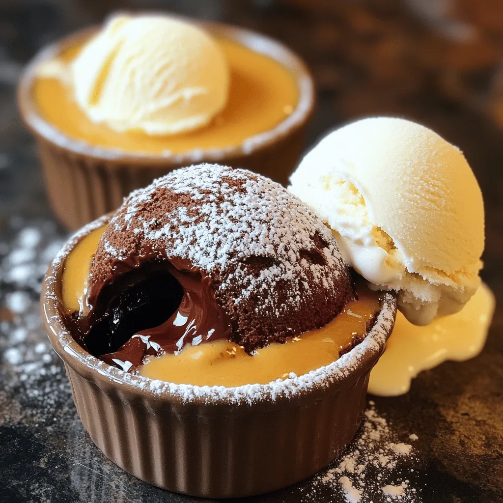 - 1 cup Nutella - 2 large eggs - 1/4 cup all-purpose flour - 1/4 cup unsweetened cocoa powder - 1/4 teaspoon baking powder The main ingredients for this 5-ingredient Nutella lava cake are simple. Nutella brings a rich chocolate flavor and a smooth texture. The eggs provide structure and help the cake rise. All-purpose flour adds the right amount of body, while unsweetened cocoa powder deepens the chocolate taste. Lastly, a touch of baking powder helps the cake puff up just right. - Ramekins - Mixing bowls - Whisk - Baking sheet You will need a few basic tools to make this cake. Ramekins are perfect for holding the batter. Mixing bowls help you combine your ingredients smoothly. A whisk is great for mixing everything together. A baking sheet makes it easy to move the ramekins in and out of the oven. These tools make the process smooth and fun. For the full recipe, check the details above. - Preheat the oven to 350°F (175°C). - Grease two ramekins with butter or cooking spray. Place them on a baking sheet for easy handling. - In a medium bowl, combine 1 cup of Nutella, 2 large eggs, and 1/4 teaspoon of baking powder. - Whisk these until smooth and creamy. This step is crucial for a rich flavor. - In another bowl, sift together 1/4 cup of all-purpose flour and 1/4 cup of unsweetened cocoa powder. - Gradually mix the dry ingredients into the wet mixture. Stir gently until just combined. - Be careful not to overmix. This can affect the cake's texture. - Divide the batter evenly between the prepared ramekins. - Bake in the preheated oven for 10 to 12 minutes. The edges should be set, but the center must stay soft. Enjoy the process, and don’t forget to check out the Full Recipe for more details! To get that ooey-gooey center, timing is key. Bake your cakes for 10 to 12 minutes. Check them at the 10-minute mark. The edges should look set, while the center stays soft. If you bake too long, you lose that molten effect. To check doneness, gently shake the ramekins. If the center jiggles a bit, it’s perfect. A toothpick test can work too, but be careful. You want some batter on it, not a clean pick. If your batter is too thick, add a splash of milk. This simple fix keeps the cake moist. You can also try adding a touch of melted butter to loosen it up. For different flavors, swap out some ingredients. Want a coffee kick? Add a teaspoon of instant espresso. Craving a fruity twist? Mix in some raspberry puree. These small changes can bring new life to your lava cake. For the full recipe, check out the details above. Enjoy your baking! {{image_2}} You can easily change the flavor of your 5-Ingredient Nutella Lava Cake. Try adding a touch of espresso or vanilla extract for a deeper taste. Just a teaspoon adds a nice kick. If you love chocolate, swap the Nutella for different types of chocolate. Dark chocolate brings a rich, bold flavor. Milk chocolate makes it sweeter and creamier. Experiment with what you like best! If you need gluten-free options, replace all-purpose flour with almond flour or a gluten-free mix. These swaps work well and keep the cake tasty. For vegan alternatives, use flax eggs instead of regular eggs. Mix one tablespoon of ground flaxseed with three tablespoons of water and let it sit for a few minutes. This will give you a perfect egg substitute. You can also use a vegan chocolate spread instead of Nutella. These changes help everyone enjoy this delicious treat! For the Full Recipe, check out the complete steps to create this delightful dessert. After you make this cake, you may have some left. To store the cakes, let them cool down. Place them in an airtight container. Keep them in the fridge for up to three days. This helps keep the taste fresh. When you want to enjoy them again, reheat them gently. Use the microwave on low for about 20 seconds. Check if they are warm but not too hot. This way, the center stays gooey. You want that melty Nutella goodness! Can you freeze Nutella lava cake? Yes, you can! Freezing is a great option if you want to save some for later. To freeze, first let the cakes cool completely. Wrap each cake tightly in plastic wrap. Then, place them in a freezer-safe bag or container. They can last up to two months in the freezer. When you’re ready to eat, take a cake out of the freezer. Let it sit in the fridge overnight to thaw. After thawing, reheat as mentioned before. This keeps the texture nice and soft. Enjoy your delicious treat anytime! For the full recipe, check the details above. Bake the lava cake for 10 to 12 minutes at 350°F (175°C). The edges should be set, while the center stays soft. This gives you that ooey-gooey texture. Keep an eye on the cakes, as every oven is different. If you overbake, you lose the lava effect. Yes, you can prepare the batter ahead of time. Mix everything, then cover the ramekins and store them in the fridge. Just remember to bake them fresh when you want to serve. This is great for busy days. You still get a warm dessert without much fuss. You can serve it warm with a scoop of vanilla ice cream. Fresh berries also add a nice contrast. A sprinkle of powdered sugar on top gives it a sweet touch. For a fun twist, drizzle some caramel or chocolate sauce. These toppings enhance the flavor and make it look pretty, too! Check out the Full Recipe for more ideas. In this blog post, we explored making a delicious Nutella lava cake from scratch. We discussed the main ingredients, essential tools, and step-by-step instructions to achieve that perfect gooey center. I shared tips for variations and fixes, along with storage options. Baking this cake can be fun, and you can impress your friends with your skills. Try different flavors and dietary options to make it your own. Enjoy every bite, and share your creations!