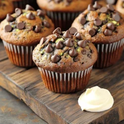 - Grated zucchini - All-purpose flour - Whole wheat flour To make these chocolate chip zucchini muffins, you need a few key items. First, you will use grated zucchini. This adds moisture and a hint of flavor. Next, all-purpose flour provides the base. Whole wheat flour adds a healthy twist and a bit of nutty taste. Together, they create a perfect muffin texture. - Chopped walnuts - Types of chocolate chips Adding chopped walnuts gives your muffins a nice crunch. Different types of chocolate chips can change the flavor. You can use semi-sweet or dark chocolate chips based on your taste. These options let you customize the muffins to your liking. - Healthy swaps (e.g., applesauce for oil) - Gluten-free alternatives If you want to make healthier muffins, you can swap oil for unsweetened applesauce. This keeps them moist but reduces fat. If you need a gluten-free option, try using almond flour or a gluten-free flour mix. These swaps help you enjoy the muffins while meeting your dietary needs. Check out the Full Recipe for more details on how to make these delightful treats. To prep the zucchini, first wash it well. Use a box grater to shred it finely. You can also use a food processor for this step. Place the grated zucchini in a clean towel and squeeze out excess water. This helps keep the muffins moist. Next, we mix the wet ingredients. In a large bowl, combine the grated zucchini, brown sugar, granulated sugar, vegetable oil, eggs, and vanilla extract. Stir this mixture well until it is smooth and fully combined. Now, it’s time to mix the dry ingredients. In another bowl, whisk together the all-purpose flour, whole wheat flour, baking soda, baking powder, salt, and ground cinnamon. Make sure there are no lumps in the flour. Once your dry mix is ready, fold it into the wet ingredients. Add the dry ingredients gradually and stir gently. Be careful not to overmix, as this can make the muffins tough. Finally, fold in the chocolate chips and chopped walnuts if you want to add some crunch. Make sure they are evenly distributed throughout the batter. When baking, properly fill the muffin tin. Use a spoon or ice cream scoop to divide the batter. Fill each cup about two-thirds full to allow room for rising. Bake the muffins at 350°F (175°C) for 20-25 minutes. Check for doneness by inserting a toothpick into the center of a muffin. If it comes out clean, the muffins are ready. Let the muffins cool for five minutes in the pan before transferring them to a wire rack. This step helps them stay moist and delicious. For the full recipe, check the earlier section. Enjoy your tasty chocolate chip zucchini muffins! To ensure moist muffins, start with fresh zucchini. Grate it and then squeeze out excess water. This keeps your muffins light and fluffy. Use room-temperature eggs and oil for a better mix. They help blend everything smoothly. Avoiding overmixing is key. When you combine your dry and wet ingredients, mix just until they come together. A few lumps are okay. Overmixing can lead to dense muffins, and we want them airy. You can boost flavor by adding spices. A pinch of nutmeg pairs well with cinnamon. You might also try a little ginger for a warm kick. For optional toppings, consider adding nuts or seeds. Chopped walnuts add crunch. You can also sprinkle extra chocolate chips on top before baking for a decadent touch. For serving suggestions, arrange the muffins on a rustic wooden board. This gives a homey look. A few scattered chocolate chips on top make them eye-catching. Garnishing ideas include a dollop of cream cheese spread on the side. It adds a creamy contrast to the sweet muffins. You could also dust them lightly with powdered sugar for a fancy finish. Check out the Full Recipe for more tips and to create these delicious treats! {{image_2}} You can change the flavor of your muffins easily. Adding different fruits can give them a new twist. For instance, mashed bananas work well. They add sweetness and moisture. You can also try using applesauce for a fruitier taste. Introducing nuts or seeds adds crunch. Chopped walnuts or pecans can enhance the texture. Pumpkin seeds or sunflower seeds can also add fun flavors. If you want a vegan version, swap out the eggs. Use flaxseed meal mixed with water instead. It binds the ingredients just like eggs do. For low-sugar alternatives, reduce the sugar amount. You can also use natural sweeteners like honey or maple syrup. These options can lower the sugar content while keeping the muffins tasty. Seasonal changes can inspire your muffins too. In fall, add pumpkin puree for a warm flavor. It makes the muffins soft and rich. You can also add spices like nutmeg or ginger. In summer, fresh berries can brighten your muffins. Blueberries or raspberries are great additions. They create bursts of flavor in every bite. Check out the Full Recipe for more ideas! To keep your chocolate chip zucchini muffins fresh, store them in an airtight container. This prevents moisture loss and keeps them soft. I recommend placing a piece of paper towel inside the container. This helps absorb extra moisture. You can keep them at room temperature for up to three days. If you want to save some muffins for later, freezing is a great option. Wrap each muffin in plastic wrap and place them in a freezer-safe bag. They can last up to three months in the freezer. When you're ready to enjoy, thaw them in the fridge overnight. You can also warm them in the microwave for about 15 seconds. At room temperature, these muffins last about three days. Look for signs of spoilage, like a dry texture or an off smell. If you see mold, it's best to toss them. These simple steps will help you enjoy your muffins at their best! For the full recipe, check out the details above. Can I use frozen zucchini? Yes, you can use frozen zucchini. Just thaw it first and drain any extra water. This helps keep your muffins from becoming soggy. Fresh or frozen zucchini both work well in this recipe. How do I know when the muffins are done? Check if the muffins are done by inserting a toothpick in the center. If it comes out clean, they are ready. You can also gently press the top; it should spring back. Are chocolate chip zucchini muffins healthy? Chocolate chip zucchini muffins can be healthy. They provide fiber and vitamins from the zucchini. You can also adjust the sugar and flour for a better balance. Using whole wheat flour adds more nutrients. Caloric breakdown per muffin Each muffin has about 150-200 calories, depending on the sugar and chocolate chips used. This makes them a tasty yet reasonable treat. Enjoy them as a snack or breakfast option. Why did my muffins sink? Muffins can sink if the batter is too wet or if you overmix it. Make sure to measure ingredients accurately. Also, avoid overmixing to keep the muffins light and fluffy. How to fix dry muffins? If your muffins turn out dry, try adding more moisture. You can mix in a little more grated zucchini or applesauce. This will help keep them soft and moist in the future. You learned how to make tasty chocolate chip zucchini muffins with great tips and tricks. With simple steps, you can mix your ingredients and create delicious variations. Don't forget storage tips to keep your muffins fresh for longer. Enjoy experimenting with flavors and sharing them with others. Delicious muffins can brighten anyone's day. Now, grab your ingredients and start baking your new favorite treat!