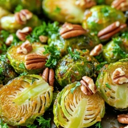 - 1 lb Brussels sprouts, trimmed and halved - 3 tablespoons honey - 2 tablespoons Dijon mustard - 2 tablespoons olive oil - 1 teaspoon garlic powder - Salt and pepper to taste - 1/4 cup pecans, chopped - Fresh parsley, chopped (for garnish) The key to great flavor is in the ingredients. I love using fresh Brussels sprouts for this dish. Their natural bitterness balances well with the sweetness of honey. Dijon mustard adds a tangy kick that makes each bite exciting. Olive oil helps everything roast perfectly, giving a lovely crispness. Garlic powder is my go-to for an extra layer of flavor. It blends nicely with the honey mustard mix. Don't forget salt and pepper! They enhance the taste and bring it all together. If you want to elevate the dish, add pecans. They add crunch and a nutty flavor that complements the sprouts. Garnishing with fresh parsley not only looks pretty, but it also adds a burst of freshness. For the full recipe, check the link at the end. Enjoy making this dish! - Preheat the oven to 400°F (200°C). - In a bowl, whisk together honey, Dijon mustard, olive oil, garlic powder, salt, and pepper. This mix gives a sweet and tangy flavor that makes Brussels sprouts shine. - Toss the halved Brussels sprouts in the honey mustard mixture. Make sure every sprout gets a nice coat. - Spread the coated Brussels sprouts on a baking sheet in a single layer. This helps them roast evenly. - If you like, sprinkle chopped pecans on top for a tasty crunch. - Roast the Brussels sprouts for 20-25 minutes, flipping them halfway through. This ensures they brown well on all sides. - Once done, let them cool a bit. Garnish with fresh parsley for a pop of color. For the full recipe, check out the recipe section above. To get that ideal roast, you want to spread the Brussels sprouts out. Keep space between each sprout. This helps them brown well and get crispy. If they touch, they may steam instead. For a deep, rich flavor, aim for caramelization. A good roast gives you sweet notes and a slight crunch. You can boost flavor by adding spices. Think about using paprika or cayenne for a kick. Fresh herbs like thyme or rosemary can add a nice touch, too. If you like it sweeter, add more honey. Or, if you want a tangy twist, increase the mustard. Adjusting these elements can make the dish perfect for your taste. To serve, arrange the roasted Brussels sprouts on a nice plate. Add a sprinkle of fresh parsley for color. You can mix in chopped pecans for crunch. Pair this dish with grilled chicken or steak. The flavors will complement each other well. For a vegetarian option, serve alongside quinoa or a hearty salad. {{image_2}} You can easily change the taste of honey mustard roasted Brussels sprouts. For a kick, add a spicy honey mustard. Mix in some hot sauce or cayenne pepper to the honey mustard blend. This adds warmth and depth. You can also boost the flavor by adding citrus zest. A bit of lemon or orange zest brightens the dish and adds a fresh note. If you want a vegan version, swap honey with maple syrup. The maple syrup gives a rich sweetness without using honey. You can also make this dish nut-free. Just skip the pecans. This allows everyone to enjoy the meal without worry about allergies. When hosting a larger gathering, you can scale up the recipe. Simply double or triple the ingredients. Just make sure to give the Brussels sprouts enough space on the baking sheet. If you need a single serving, use about 1/4 pound of Brussels sprouts. You can save leftovers in the fridge. Reheat them in the oven for best results. This keeps them crispy and tasty. Check out the Full Recipe for more helpful tips! To store leftovers, keep them in an airtight container. Place it in the refrigerator. The honey mustard roasted Brussels sprouts stay fresh for about three days. Make sure they cool down before sealing the container. This helps keep the sprouts crisp and tasty. To reheat, use an oven or air fryer. Preheat your oven to 350°F (175°C). Place the sprouts on a baking sheet. Heat for about 10 minutes. This keeps them crispy. You can also use an air fryer. Set it to 350°F (175°C) and heat for 5 to 7 minutes. Avoid using a microwave. It makes the Brussels sprouts soggy. You can freeze Brussels sprouts before or after cooking. To freeze before cooking, wash and trim them. Lay them flat on a baking sheet. Freeze for a few hours, then store in a freezer bag. If freezing after cooking, allow them to cool first. Place them in an airtight container. To thaw frozen Brussels sprouts, move them to the fridge overnight. This helps maintain their texture. When ready to reheat, follow the reheating tips above. These steps keep your Brussels sprouts delicious and ready to enjoy! Yes, you can use frozen Brussels sprouts. However, they may have a softer texture. Frozen sprouts often lose some crispness when cooked. This could also change the flavor a bit. For best results, thaw and pat them dry before cooking. This helps to keep them from becoming mushy. These roasted Brussels sprouts go well with many main dishes. They pair nicely with grilled chicken or baked salmon. You can also serve them alongside pork chops or a hearty vegetable stew. The sweet and tangy flavor enhances any meal. To make this dish kid-friendly, reduce the mustard. You can add more honey for sweetness. Another option is to mix in some cheese, like Parmesan. This can create a creamier taste. Kids often enjoy cheese, making it a great way to get them to eat their veggies. For the full recipe, check out the [Honey Mustard Roasted Brussels Sprouts](#). You’ll find easy steps to create this tasty dish. This article covered how to make Honey Mustard Roasted Brussels Sprouts. We explored the ingredients, step-by-step instructions, and tips for perfect roasting. I shared ideas for variations and smart storage methods. These sprouts are simple to prepare and tasty. You can easily adapt the recipe to suit your needs. Enjoy experimenting with flavors and sharing the dish with others. Happy cooking!