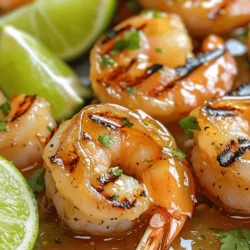 - 1 lb large shrimp, tails removed and deveined - 2 tablespoons honey - 2 tablespoons fresh lime juice - 1 tablespoon olive oil - 2 cloves garlic, minced - 1 teaspoon ground cumin - 1 teaspoon paprika - Salt and pepper to taste - Lime wedges - Fresh cilantro The main ingredients create a sweet and tangy flavor. The honey adds sweetness, while the lime juice gives a nice zest. The olive oil helps make the shrimp tender. Using large shrimp makes grilling easier and more enjoyable. For the marinade, garlic adds a nice aroma. Ground cumin and paprika bring warmth and depth to the dish. Adjusting salt and pepper can help you find the perfect taste. When serving, lime wedges add freshness. Fresh cilantro brings a pop of color and adds an earthy note. These garnishes enhance the dish and make it more appealing. You can find the full recipe under the Honey Lime Grilled Shrimp section. Enjoy making this juicy and flavorful delight! To start, grab a medium bowl. In this bowl, whisk together the following: - 2 tablespoons honey - 2 tablespoons fresh lime juice - 1 tablespoon olive oil - 2 cloves garlic, minced - 1 teaspoon ground cumin - 1 teaspoon paprika - Salt and pepper to taste Mix these ingredients well. You want a smooth blend that coats the shrimp nicely. The honey adds sweetness, while lime juice brings a bright touch. Next, add 1 pound of large shrimp to the marinade. Make sure each shrimp is well coated. Cover the bowl with plastic wrap. Place it in the refrigerator for 30 minutes. This step is key. It lets the shrimp soak up all that great flavor. Now it’s time to heat things up! Preheat your grill to medium-high heat. While it heats, thread the marinated shrimp onto skewers. If you use wooden skewers, soak them in water for 30 minutes first. This prevents burning. Once the grill is ready, place the skewers on it. Grill the shrimp for about 2-3 minutes on each side. You want them to turn pink and opaque. This means they are cooked perfectly. Remove the skewers and let them rest for a minute. Serve them with lime wedges and fresh cilantro for a tasty touch. Enjoy this juicy and flavorful delight! For the full recipe, check the details above. When choosing shrimp, you can pick fresh or frozen. Fresh shrimp should smell like the ocean and look clear. Frozen shrimp is often just as good and easier to find. For grilling, go for large shrimp. They hold up better on the grill and give you a nice bite. Marinate your shrimp for about 30 minutes. This time helps the shrimp soak up all the honey and lime flavors. If you like it sweeter, add more honey. For more tanginess, squeeze in more lime juice. Adjust the flavors to fit your taste. To avoid overcooking, watch the shrimp closely. Grill them for about 2-3 minutes on each side. They should turn pink and opaque when done. Use skewers to make grilling easier. If you use wooden skewers, soak them in water for 30 minutes first. This keeps them from burning. For more tips, check out the Full Recipe. {{image_2}} There are many fun ways to switch up honey lime grilled shrimp. Each variation brings its own flair. Here are three tasty ideas. For a kick, add chili flakes or hot sauce. Just mix in a teaspoon of chili flakes to the marinade. This change makes the shrimp spicy and sweet. You can also use your favorite hot sauce. A few drops will do the trick. This version is perfect for those who love heat. Try incorporating different citrus fruits like orange or lemon. Swap out some lime juice for fresh orange juice. This adds a nice twist. You can also zest the citrus for more flavor. Adding fresh herbs like parsley or cilantro boosts the taste too. This option brings a bright, fresh flavor to the dish. Serving grilled shrimp in tacos is another fun idea. Use soft tortillas or crunchy shells. Top with fresh veggies like cabbage, avocado, and cilantro. A drizzle of lime crema adds creaminess. This dish is great for a casual meal or gathering. Everyone will love these tasty bites! These variations keep your meals exciting. You can enjoy honey lime grilled shrimp in new ways! For the full recipe, check out the earlier section. To keep grilled shrimp fresh, store it in the fridge. Place the shrimp in an airtight container. This method helps keep the shrimp juicy and tasty. Consume the leftovers within two days for the best flavor. If you want to add a bit of zing, squeeze a little lime juice over the shrimp before storing. Reheating shrimp can be tricky. You don't want to dry them out. The best method is to use a skillet. Heat the skillet over low to medium heat. Add a tiny bit of olive oil or butter. Then, add the shrimp. Stir gently until they are warm, about 2 to 3 minutes. You can also use a microwave. Place the shrimp in a microwave-safe dish and cover it with a lid. Heat in short bursts of 15 seconds, checking each time. If you have extra shrimp, freezing is a great option. First, let the shrimp cool completely. Then, place them in a freezer-safe bag. Try to remove as much air as possible before sealing. Label the bag with the date. Frozen shrimp are best used within three months. When ready to eat, thaw the shrimp in the fridge overnight. Avoid thawing shrimp at room temperature. This keeps it safe and tasty. For extra flavor, marinate the thawed shrimp again before reheating. You can find the full recipe [here](#). Look for a few signs of perfectly cooked shrimp. First, the shrimp should turn pink. Next, they become opaque. Finally, they curl slightly as they cook. If you see these signs, your shrimp are ready! Yes, you can use other seafood for this recipe. Fish like salmon or tilapia works well. You can also try scallops or even lobster. These options can add new flavors to your dish. To marinate shrimp well, start with a good mix of flavors. Use honey, lime juice, and garlic as your base. Make sure to coat each shrimp fully. Let them sit in the fridge for about 30 minutes. This gives the shrimp time to soak up all the yummy flavors. For the full recipe, check the earlier section. This blog post shared how to make tasty grilled shrimp. You learned about main ingredients, marinade components, and garnish ideas. The step-by-step guide showed you how to prepare, marinate, and grill shrimp perfectly. Plus, you discovered helpful tips and fun variations to try. With this knowledge, you can now impress friends and family with your shrimp grilling skills. Remember, practice makes perfect! Enjoy delicious meals and get creative with your flavors. Happy grilling!