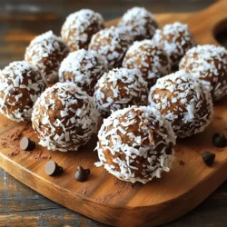 - 1 cup rolled oats - 1/2 cup almond butter (or peanut butter) - 1/3 cup honey (or maple syrup for a vegan option) These main ingredients form the base of our energy balls. The rolled oats give texture and fiber. Almond butter or peanut butter adds creaminess and healthy fats. Honey or maple syrup sweetens the mix and binds it all together. - 1/4 cup unsweetened cocoa powder - 1/2 cup shredded coconut (plus extra for rolling) - 1/4 cup dark chocolate chips (dairy-free if needed) These extra ingredients pack flavor and nutrition. Cocoa powder adds a deep chocolate taste. Shredded coconut gives a chewy texture and tropical vibe. Dark chocolate chips bring sweetness and richness. You can use dairy-free chips to keep it vegan. - 1 teaspoon vanilla extract - A pinch of sea salt Vanilla extract boosts the overall flavor. It makes everything taste more balanced and rich. A pinch of sea salt enhances the sweetness and brings out the chocolate flavor. These small touches make a big difference in your energy balls. Start by taking a big bowl. Add 1 cup of rolled oats. Then, scoop in 1/2 cup of almond butter or peanut butter. Next, pour in 1/3 cup of honey or maple syrup. Don’t forget to add 1 teaspoon of vanilla extract. Mix it all together until it forms a sticky dough. This base gives your energy balls texture and flavor. Now it’s time to add some rich taste. Stir in 1/4 cup of unsweetened cocoa powder. This gives the balls that chocolatey goodness. Next, add 1/2 cup of shredded coconut. Toss in 1/4 cup of dark chocolate chips for extra sweetness. Finish with a pinch of sea salt to balance flavors. Mix until everything is well combined. You will love the smell of this mixture! Once your mixture is ready, it’s time to shape the balls. Use your hands to scoop out about a tablespoon of the mixture. Roll it into a ball. Keep doing this until you form all the mixture into balls. Each ball should be about the size of a golf ball. This makes them easy to eat and perfect for snacking. To make your energy balls firm, place them on a baking sheet. Line the sheet with parchment paper to avoid sticking. Refrigerate them for at least 30 minutes. This step is key to getting the right texture. After they firm up, you can take them out and enjoy a tasty, nutritious snack. To get the right dough texture, start with the base. Mix rolled oats, nut butter, and honey well. If the mixture is too dry, add a splash of water or extra nut butter. If it's too wet, add a bit more oats or cocoa powder. This way, you can adjust until it feels just right. A good dough should stick together but not be overly sticky. Coating your energy balls in coconut is fun! After shaping the balls, roll them in shredded coconut. Do this on a plate for easy cleanup. To help the coconut stick, you can lightly dampen the balls with a little water or nut butter before rolling. This gives them a great look and extra flavor. Want to boost the taste? Try adding a dash of cinnamon or a few chopped nuts. You can also mix in dried fruit like cranberries or raisins for sweetness. Dark chocolate chips add richness, too. Remember, the more you experiment, the more fun these treats become! {{image_2}} If you want to make these energy balls nut-free, you can switch the almond butter. Try using sunflower seed butter or pumpkin seed butter instead. These options still give you a creamy texture. They add a nice flavor too. Get creative with different add-ins! You can mix in dried fruits like cranberries or apricots. Seeds like chia or flaxseed also work great. These additions can boost the flavor and nutrients. Try adding protein powder for an extra health kick! To make the energy balls fully vegan, use maple syrup instead of honey. If you want a creamier base, pick a nut-free butter. You can use tahini or sunflower seed butter. These swaps ensure everyone can enjoy this tasty snack! To keep your energy balls fresh, use an airtight container. This prevents air and moisture from getting in. Store the container in the fridge. You can also place a piece of parchment paper between layers if you stack them. This helps avoid sticking. These energy balls last up to one week in the fridge. After that, they may lose their taste and texture. To enjoy them at their best, eat them within this time frame. Check for any signs of spoilage, like off smells or changes in color. You can freeze energy balls for longer storage. Place them in a single layer on a baking sheet, then freeze for about an hour. Once frozen, transfer them to an airtight container or freezer bag. They can last for up to three months in the freezer. To thaw, simply leave them in the fridge overnight before enjoying. To make these energy balls gluten-free, use certified gluten-free rolled oats. Many brands offer gluten-free oats that are safe for those with gluten sensitivity. Just check the label to ensure they are certified. This way, you can enjoy your snack without worry. Yes, you can use other sweeteners. Try agave syrup or brown rice syrup as alternatives to honey or maple syrup. If you want a low-calorie option, consider using stevia or monk fruit sweetener. Just adjust the amount to taste, as some sweeteners are stronger than others. Each energy ball has about 100 calories. They also provide healthy fats, fiber, and protein. Here’s a quick breakdown of nutrients per serving: - Calories: 100 - Protein: 2g - Carbohydrates: 12g - Fat: 5g - Fiber: 2g These energy balls pack a nutritious punch! Making these energy balls takes about 15 minutes. After mixing, chill them for at least 30 minutes. So, you can enjoy them in under an hour! These energy balls are easy to make and great for snacking. We covered ingredients like oats, nut butter, and sweeteners. You learned how to mix, shape, and store them, plus tips for flavor and texture. No matter your diet, options are available for nut-free and vegan needs. Enjoy making your own energy balls and experimenting with different flavors. They’re simple, tasty, and healthy. You'll have a fun snack ready in no time!